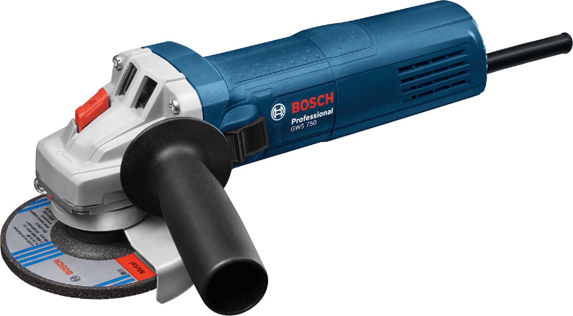 Amoladora con cable bosch professional gws750 750w 115mm + disco