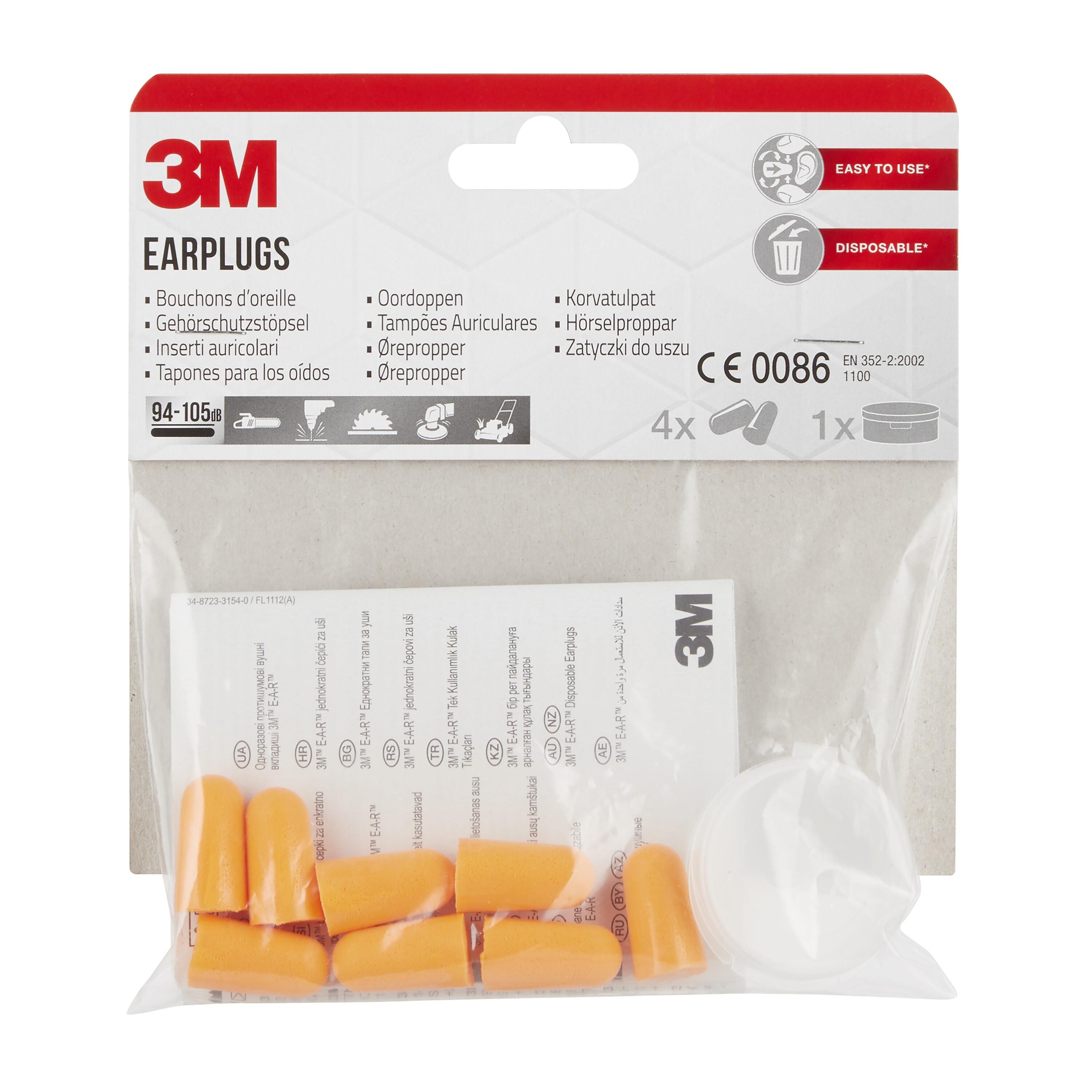 8 tampões auditivos 3M 37DB EARPLUGS - 3
