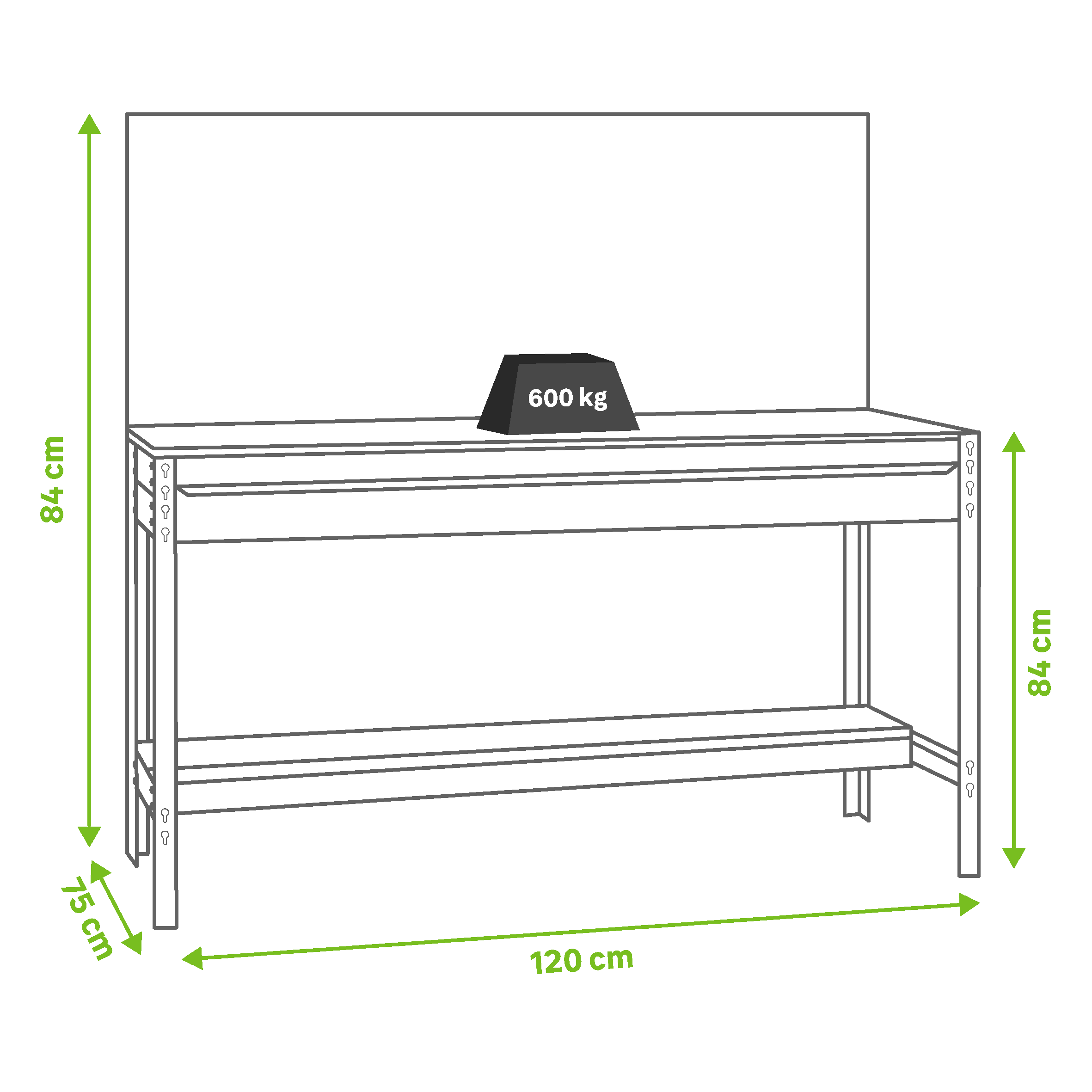 Bancada de trabalho SIMONWORK KIT BT-3 1200X750X840 - 4