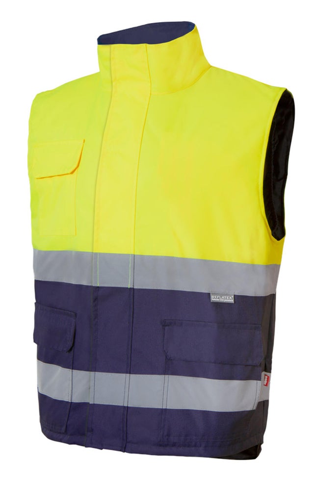 Colete bicol av amarelo/navy l