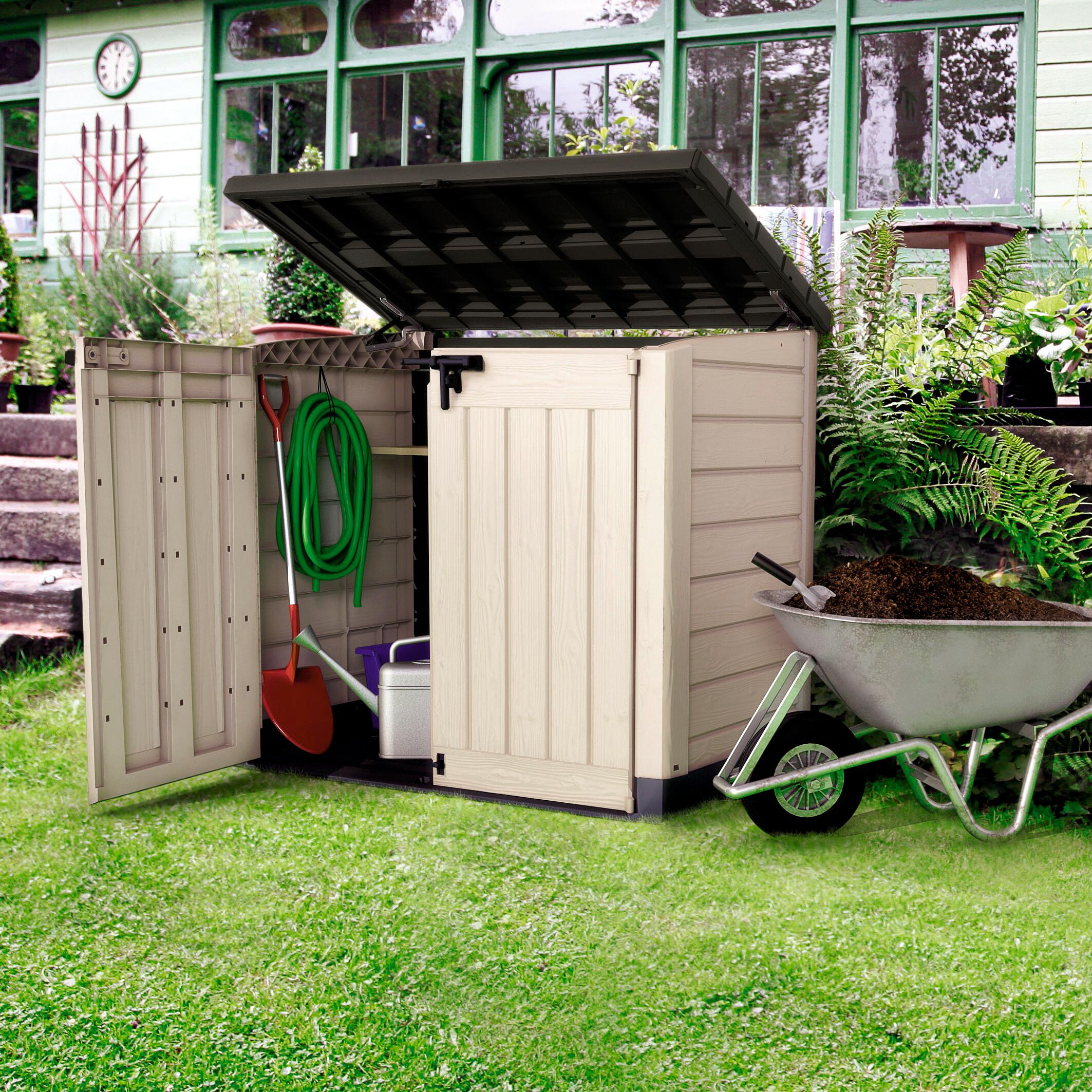 Arcón de resina para exterior NATERIAL Conquer Shed 145.5 x 125 x 82 cm y capacidad de 1200 L - 5