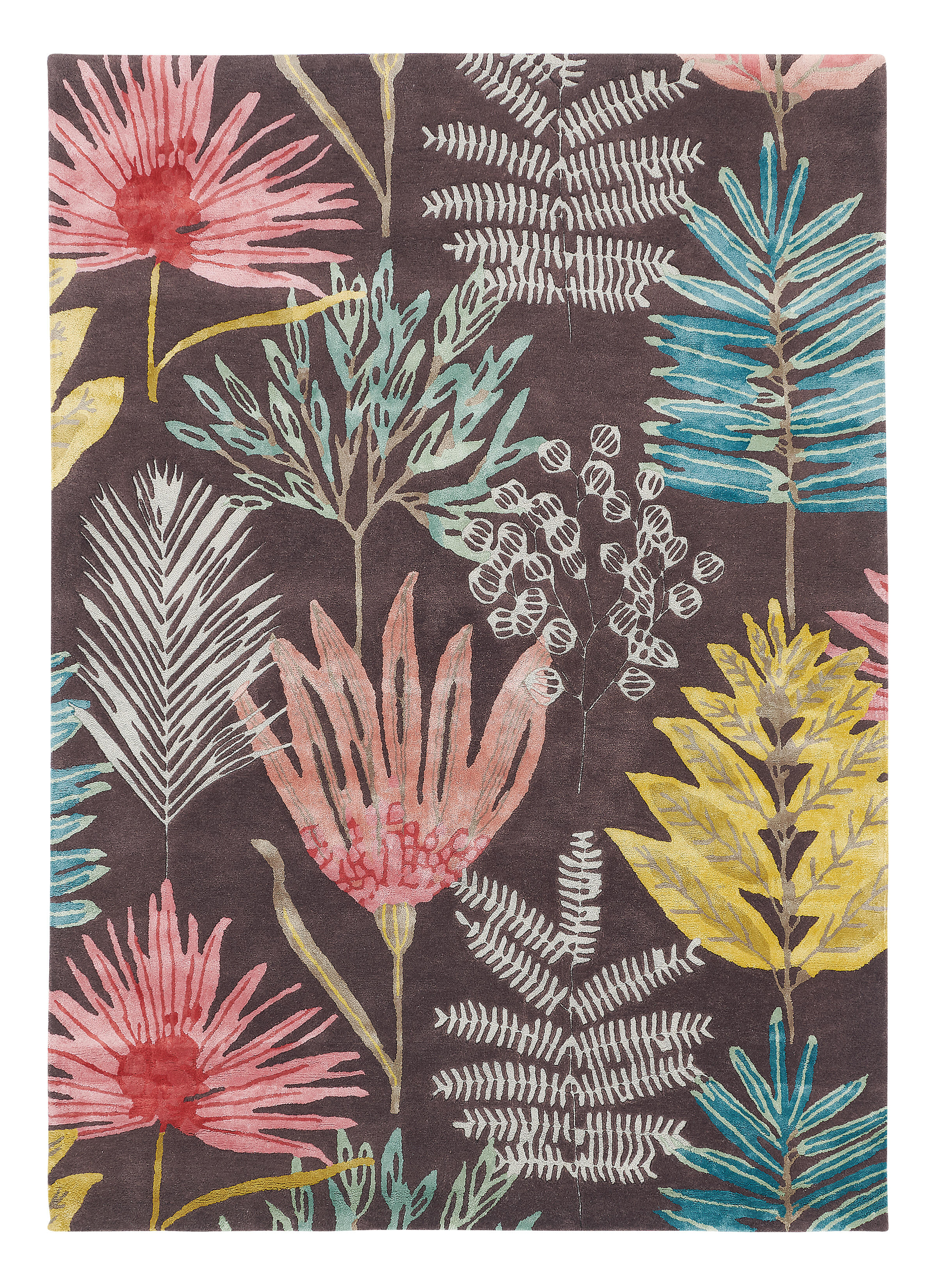 Alfombra marrón de lana harlequin yasuni ceris 170 x 240cm