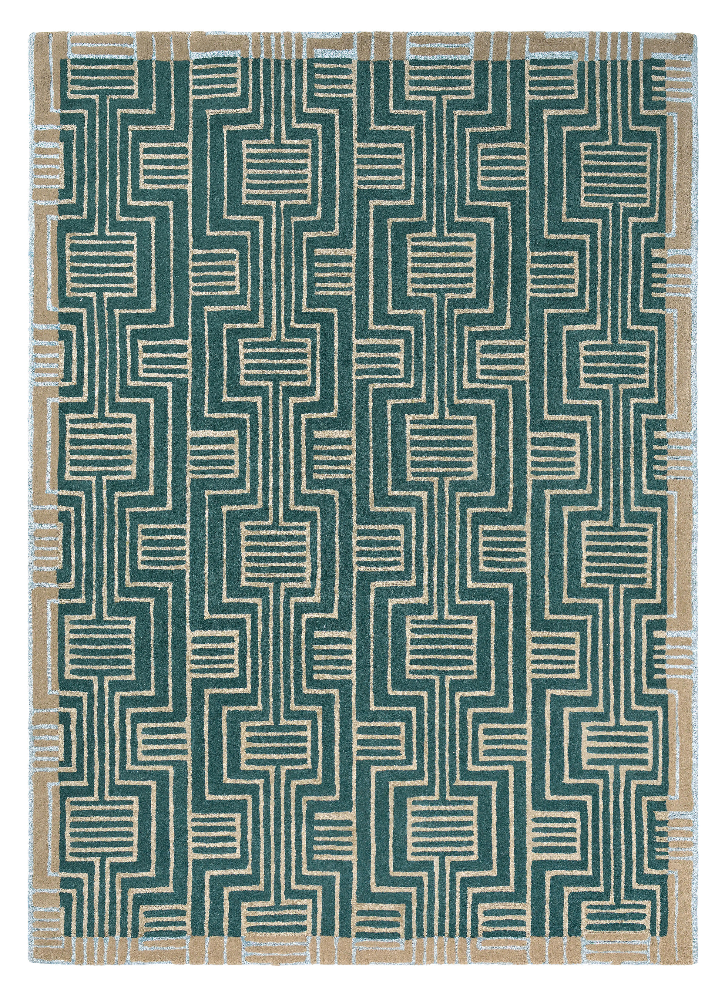 Alfombra lana y viscosa ted barker kinmo-verde 170x240cm