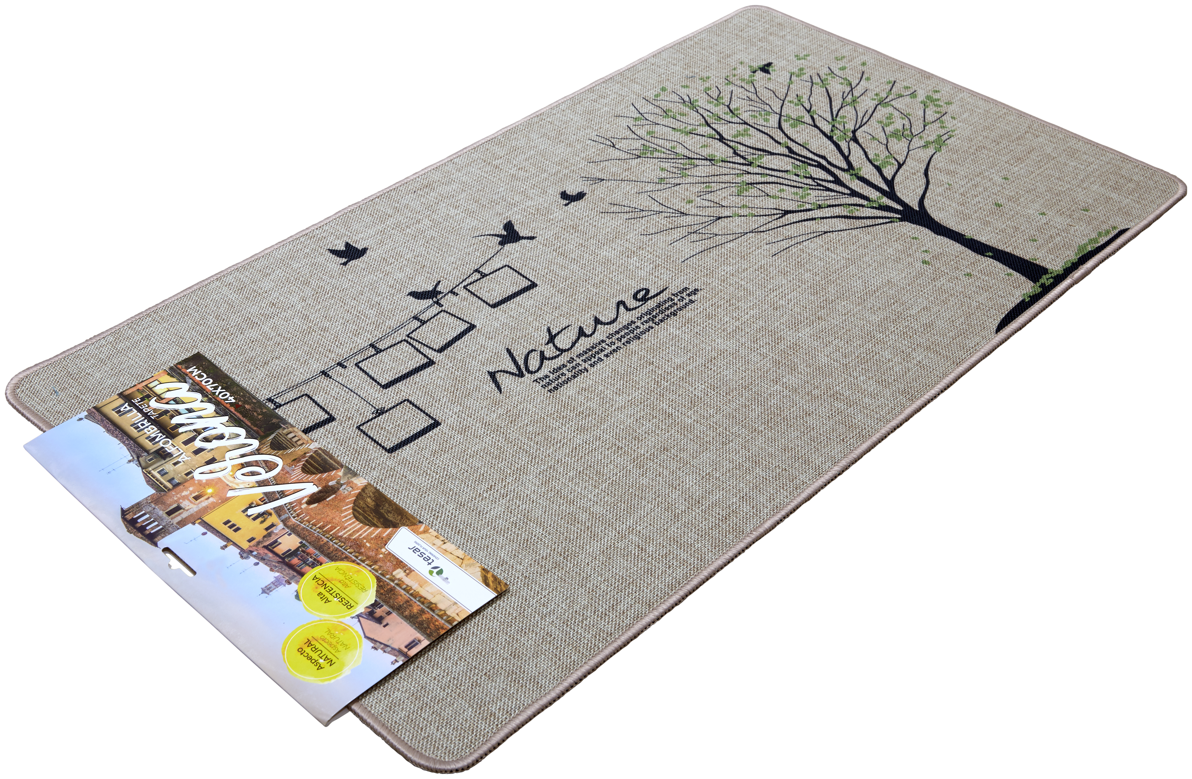 Alfombra pie de cama  polipropileno  Verona Nature beige  40x70cm - 3