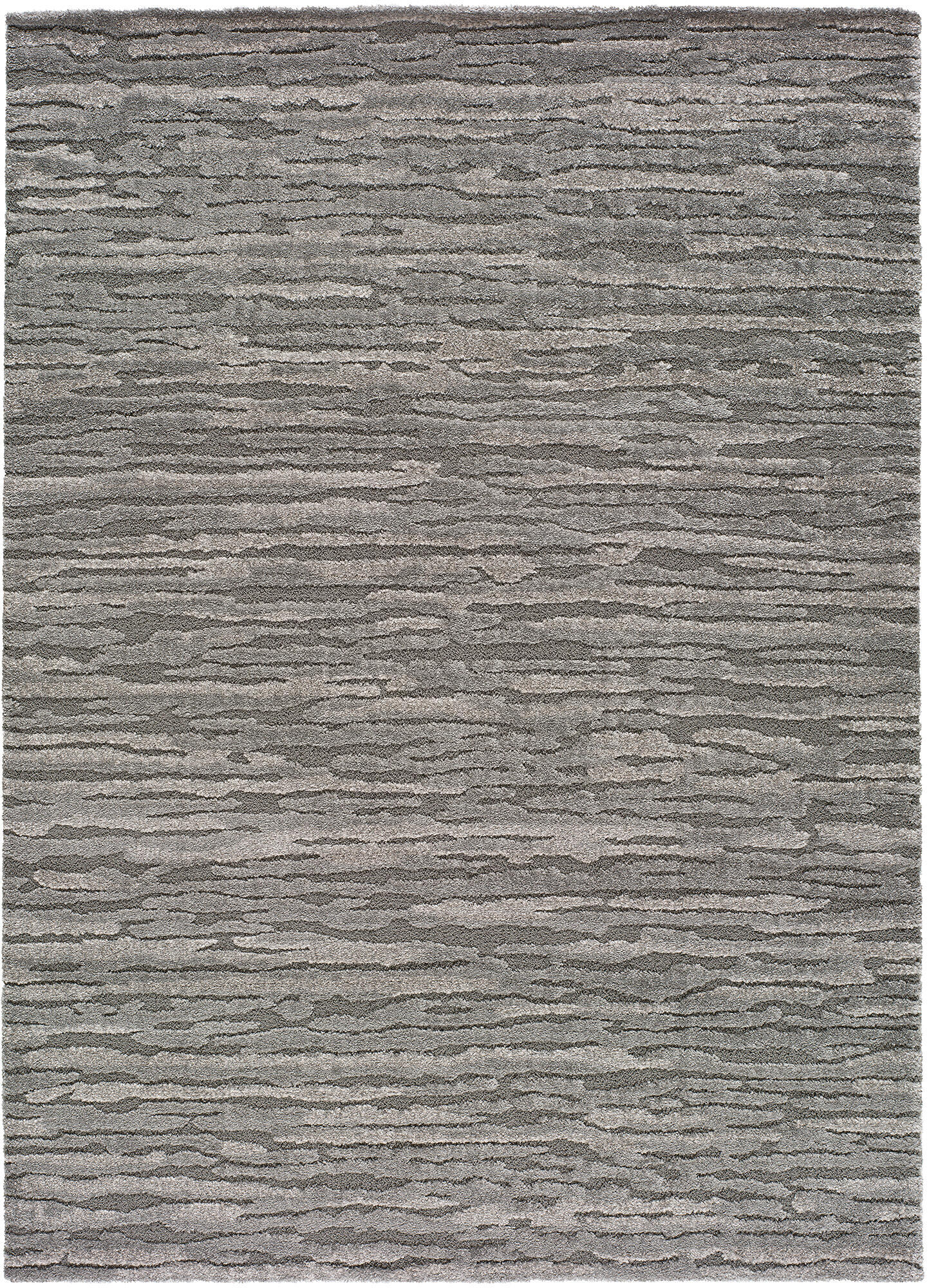Alfombra pie de cama polipropileno pelo corto yen gris 80x150cm