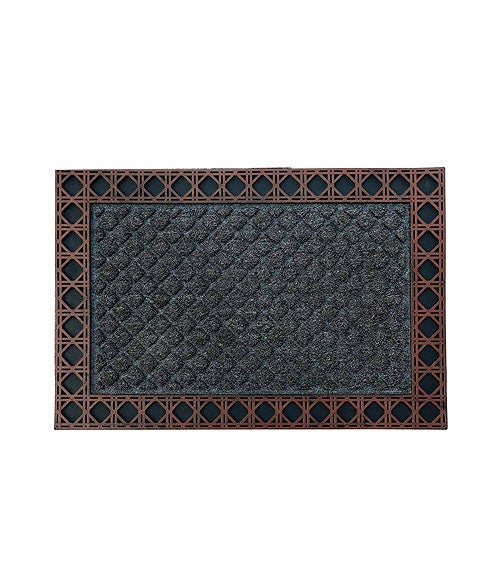 Felpudo polipropileno goma capri negro 50 x75 cm