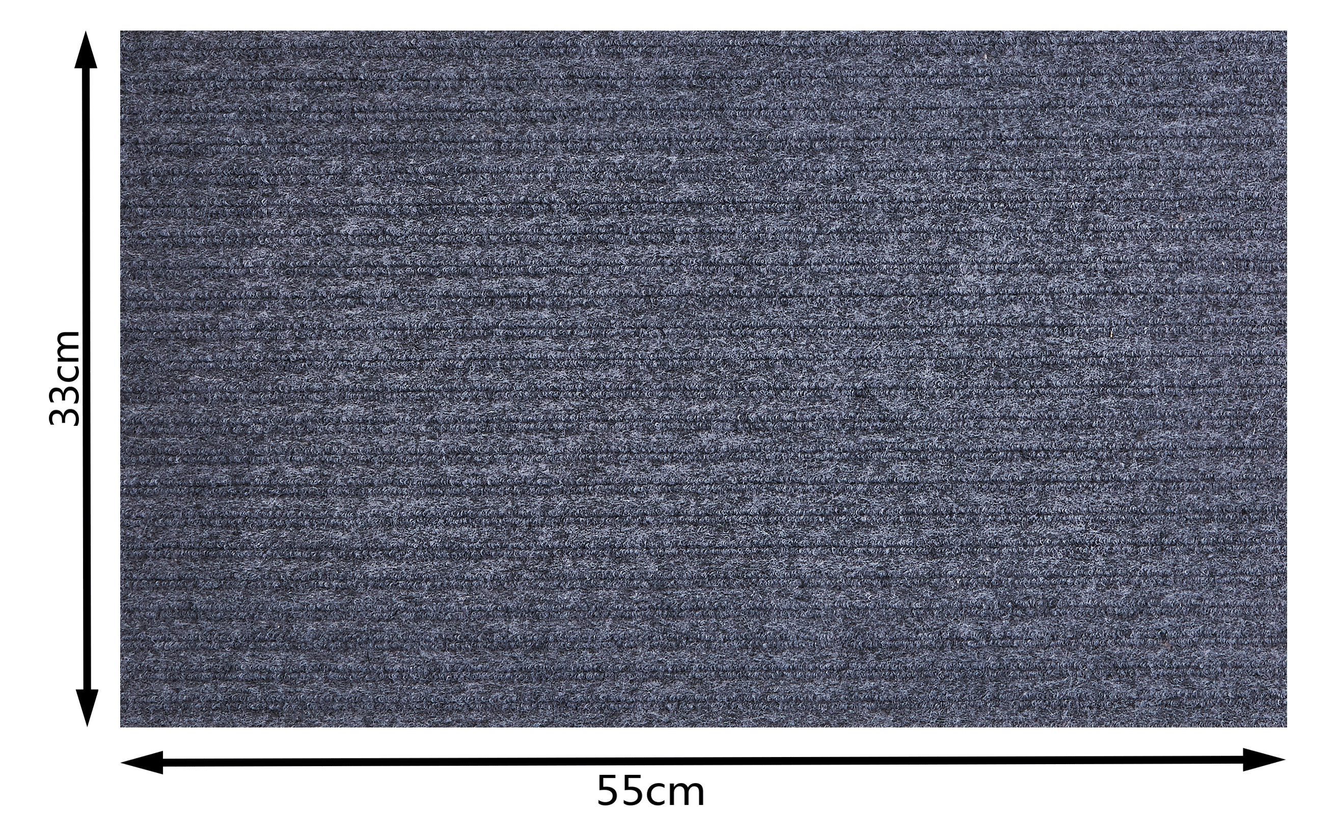 Tapete de entrada alcatifa interior e exterior Jean 33x55cm cinza - 5