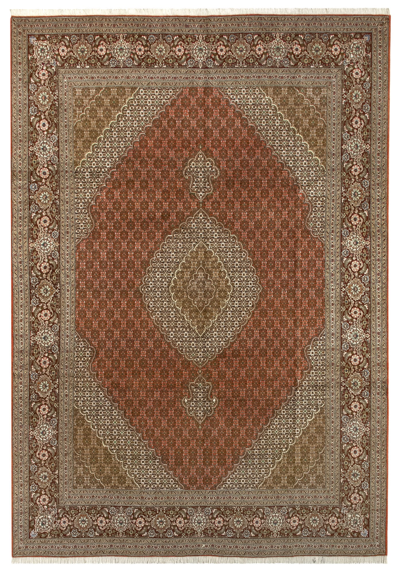 Alfombra de lana tabriz 244x350 cm