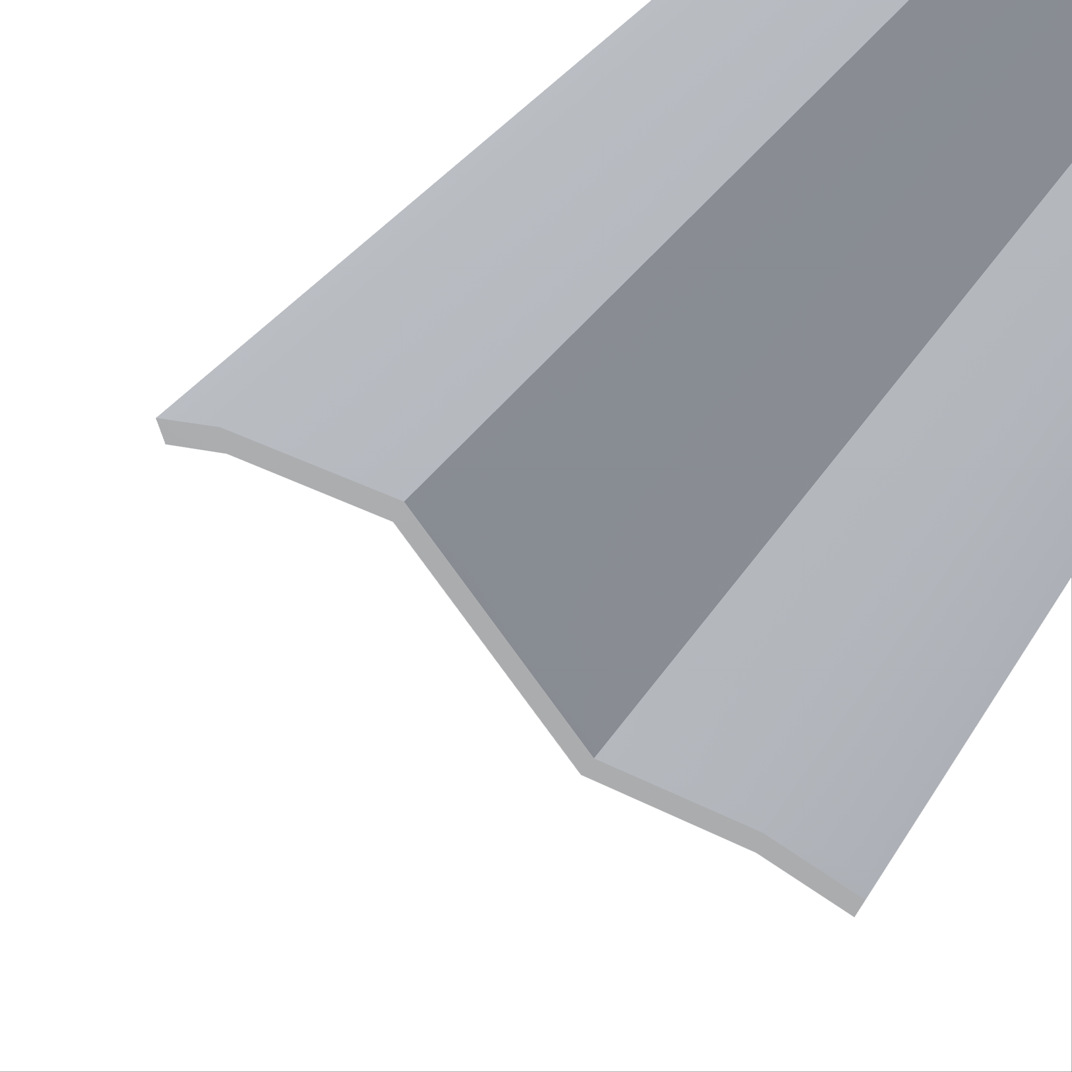 Perfil de umbral de acero inoxidable gris / plata 166 cm