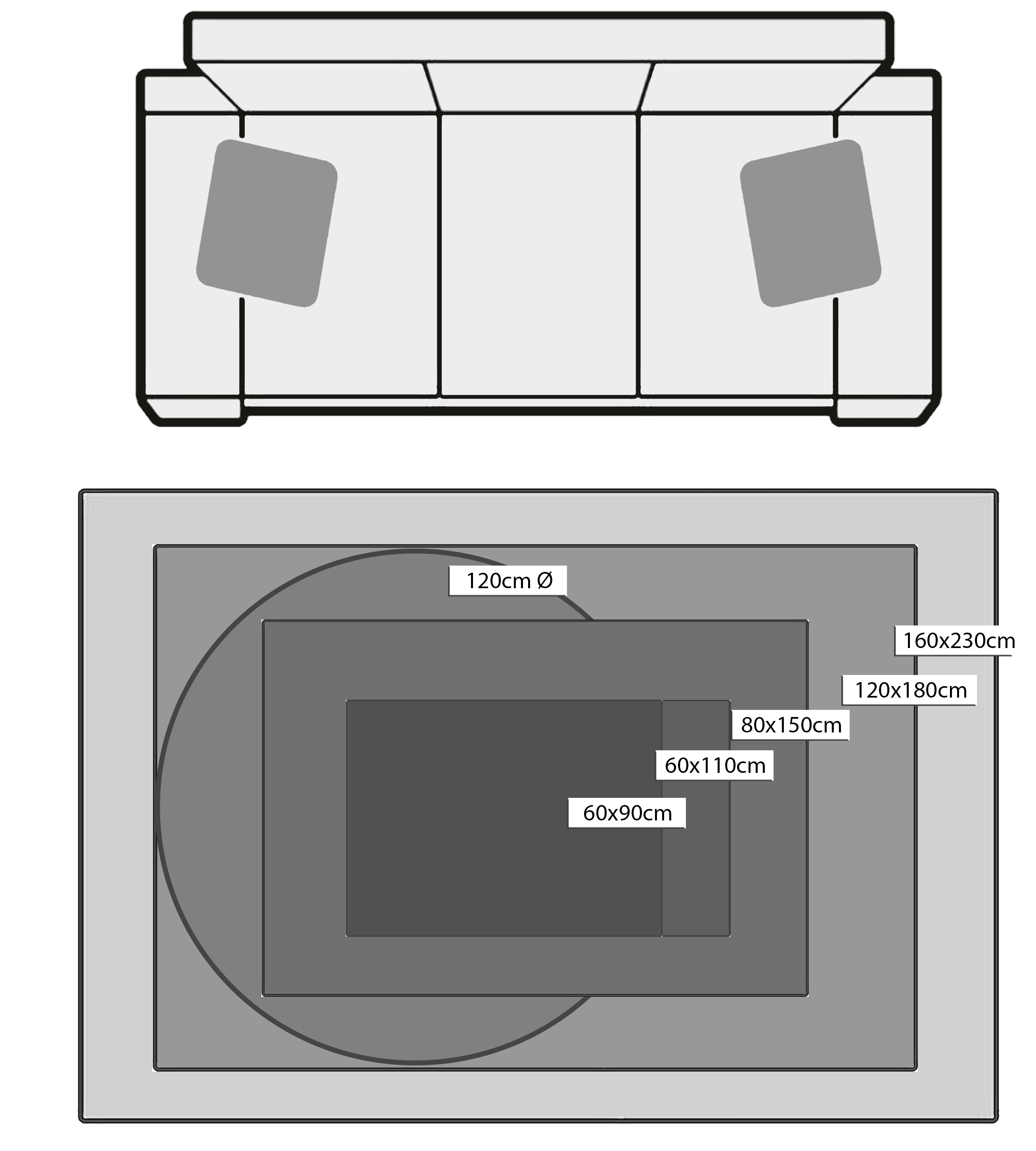 Tapete liso FOX PRETO 80X150CM - 7
