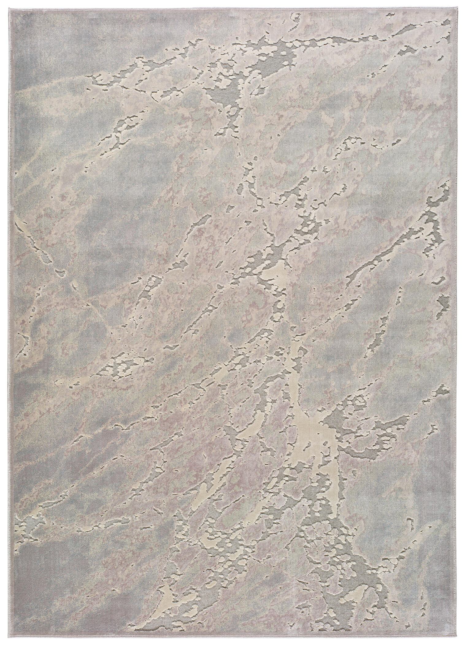 Alfombra pie de cama viscosa pelo corto piélago multicolor 60x110cm