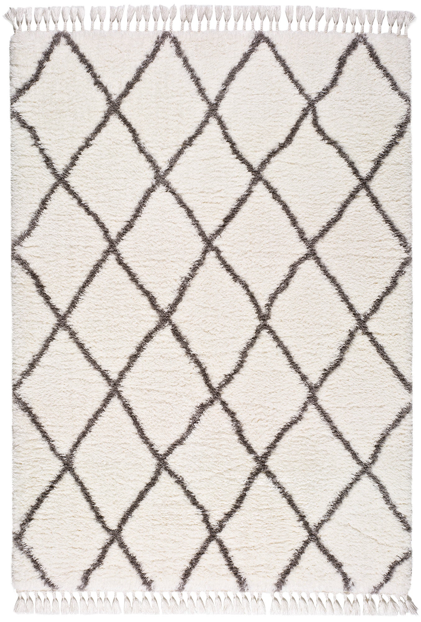 Alfombra poliéster bereber samira blanco 120x170cm