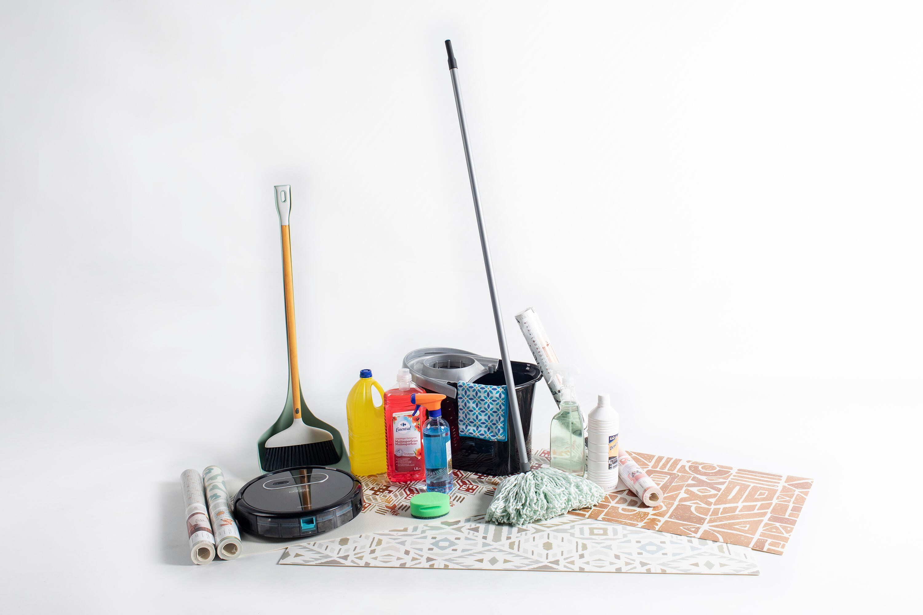 Alfombra exterior/interior pvc tejido plano  base antideslizante Heritage Mix  multicolor  48x110cm - 8