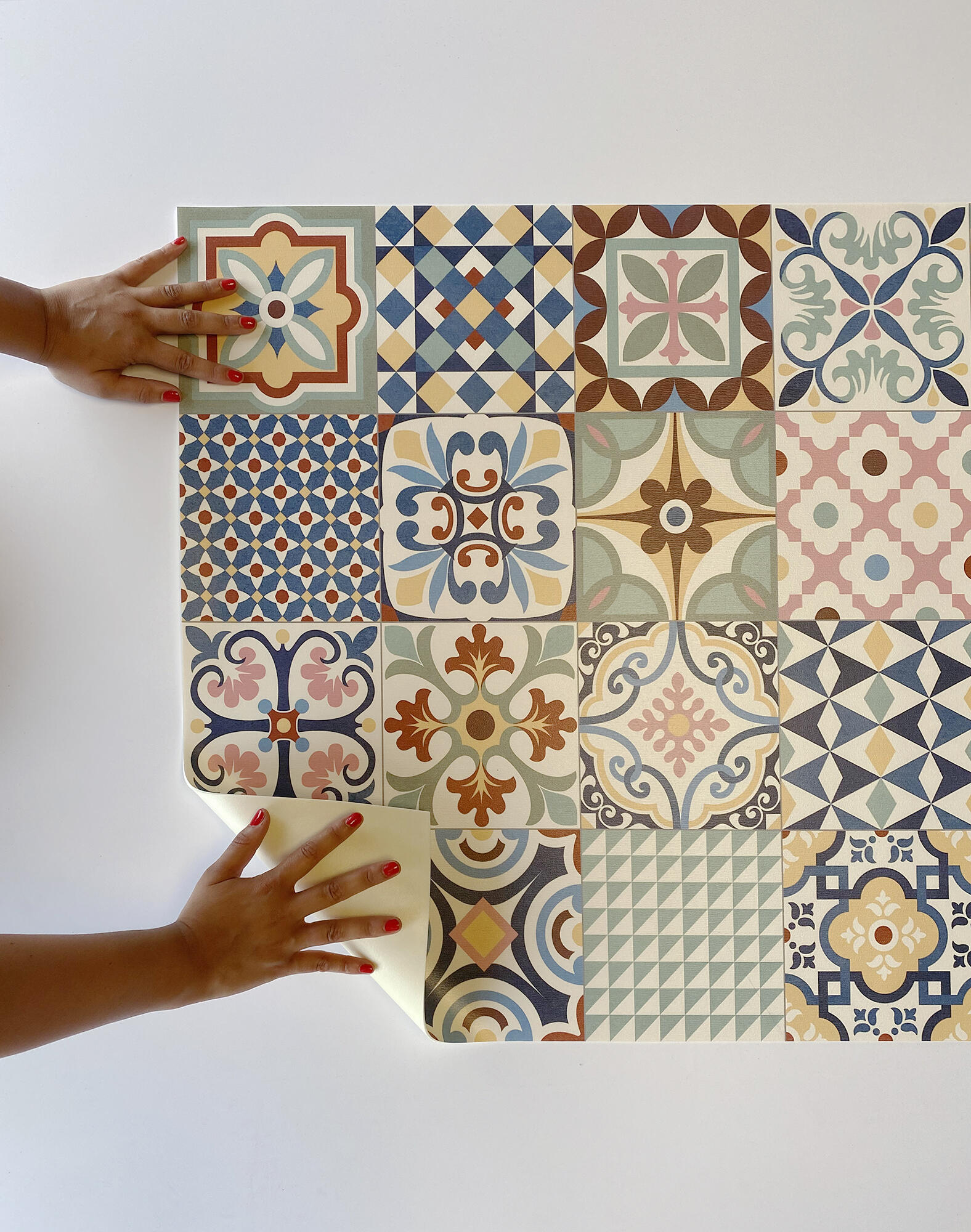 Alfombra exterior/interior pvc tejido plano  base antideslizante Heritage Mix  multicolor  48x110cm - 6