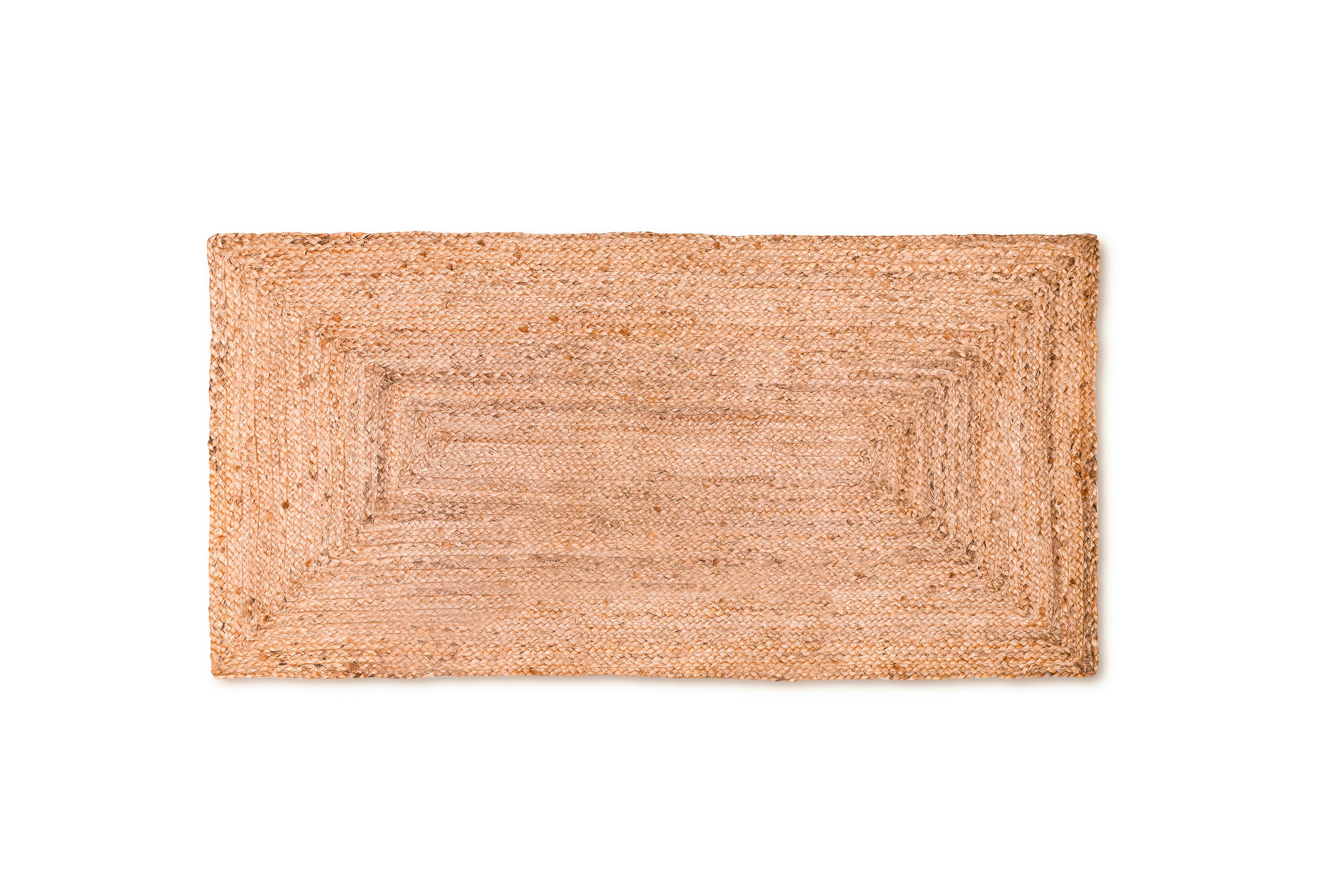 Alfombra yute tejido plano yute ibiza marrón natural 80x150cm