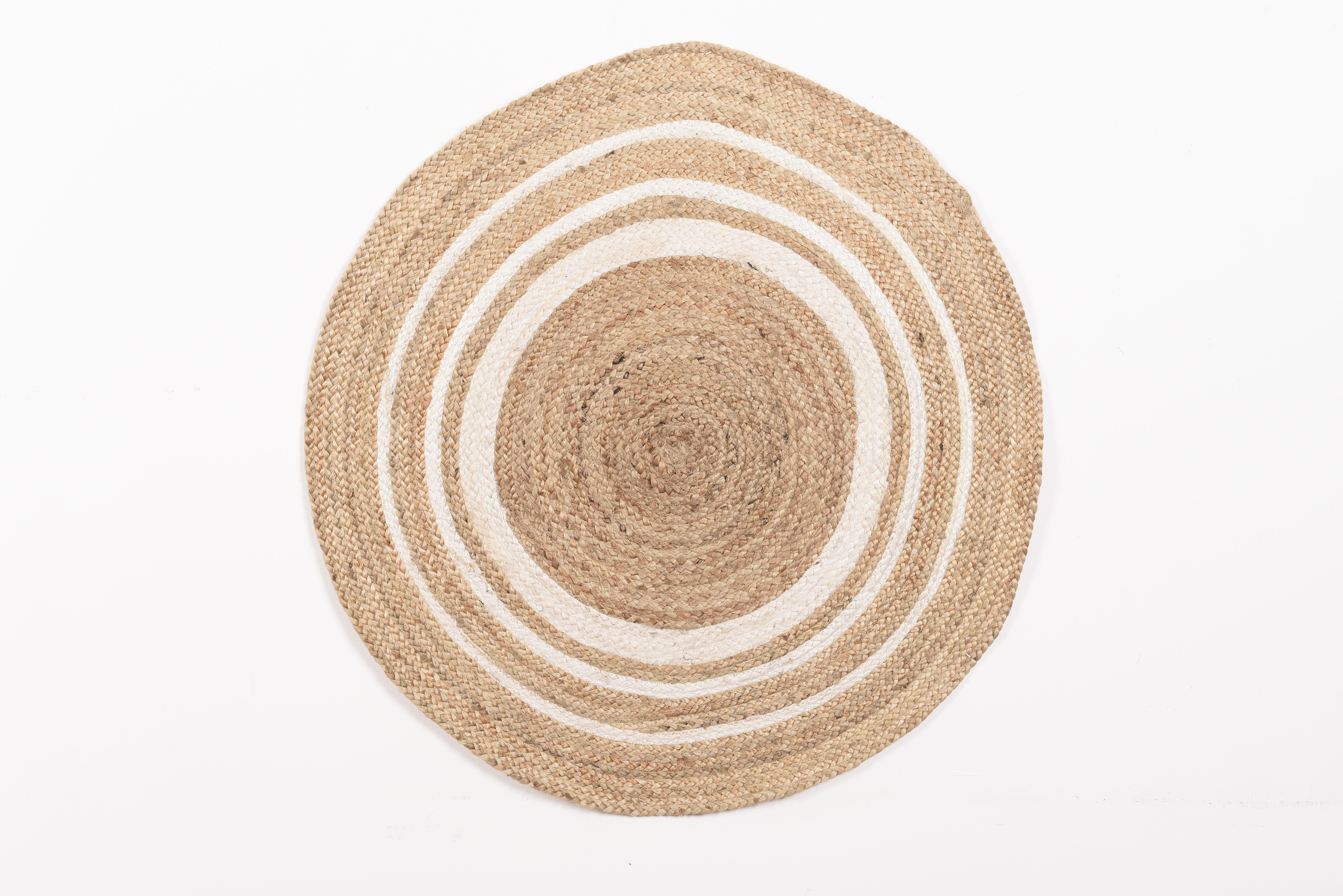 Tapete redondo juta D100CM ALHAMBRA GRECA NATURAL/BRANCO - 8