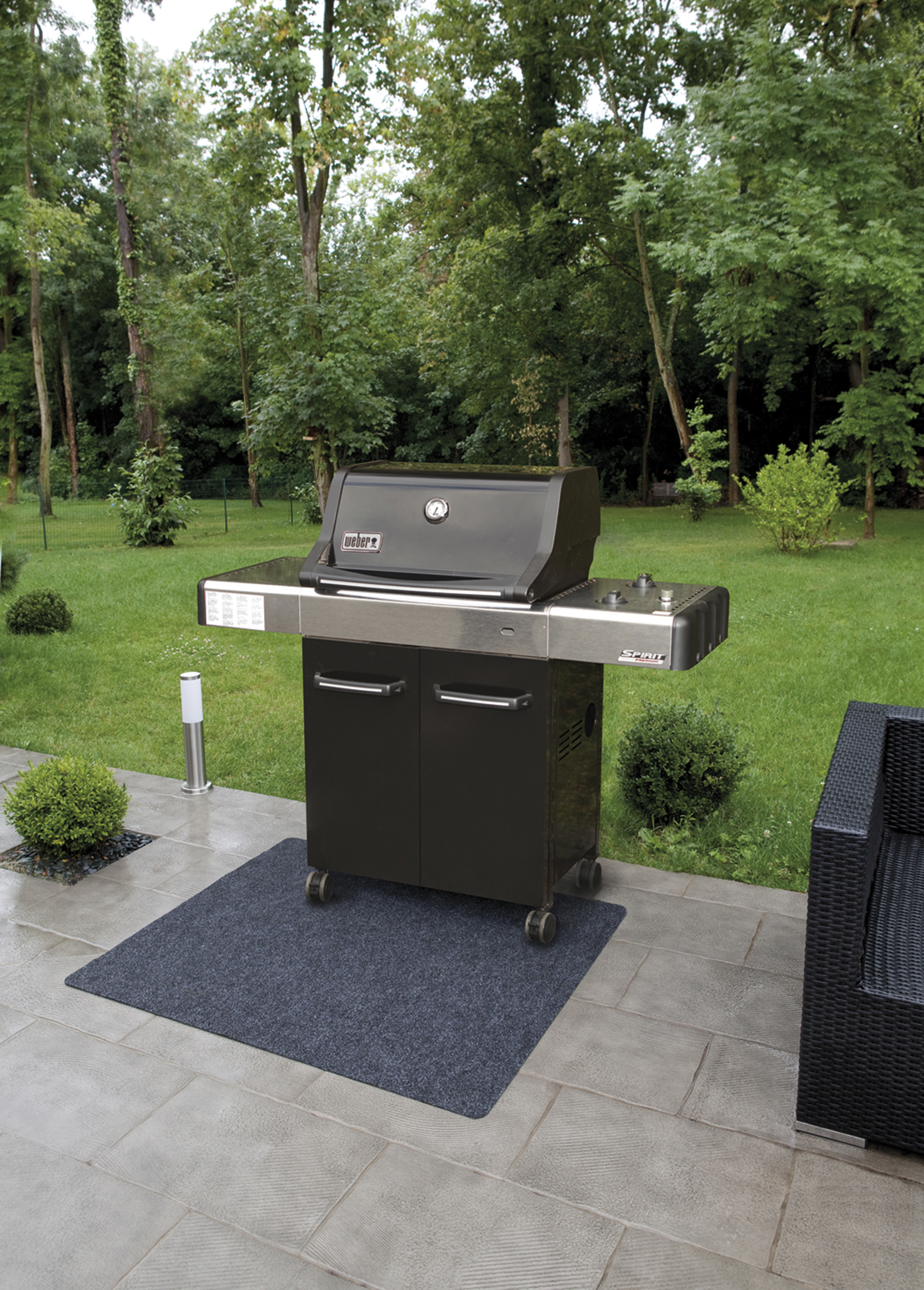 Tapete ignífugo para Churrasqueiras e Lareiras BARBACOA 120X100CM cinza - 3
