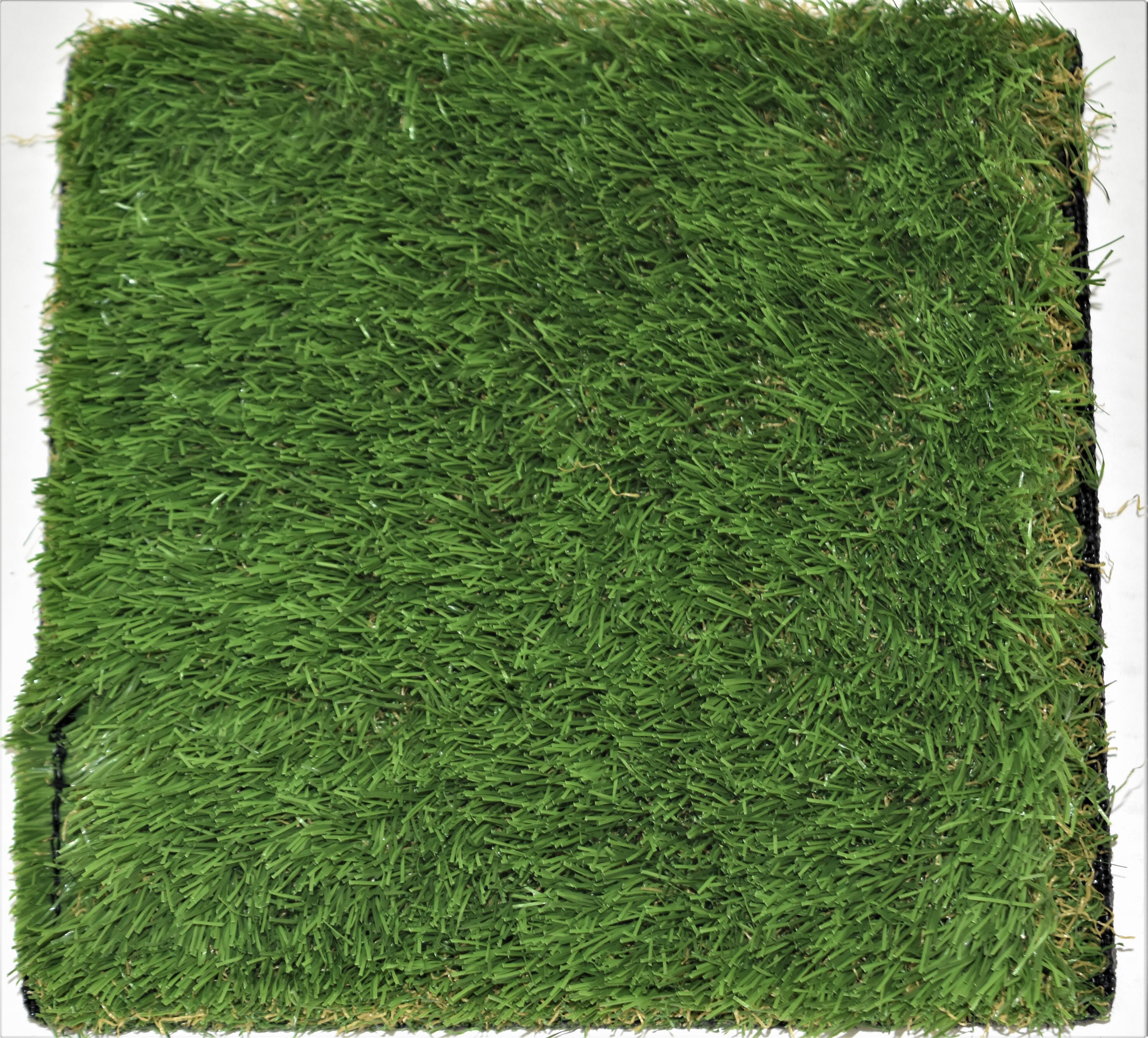 Muestra de Césped artificial CALPE 19x19 cm de 45 mm de altura de fibras y 25200 puntadas m2