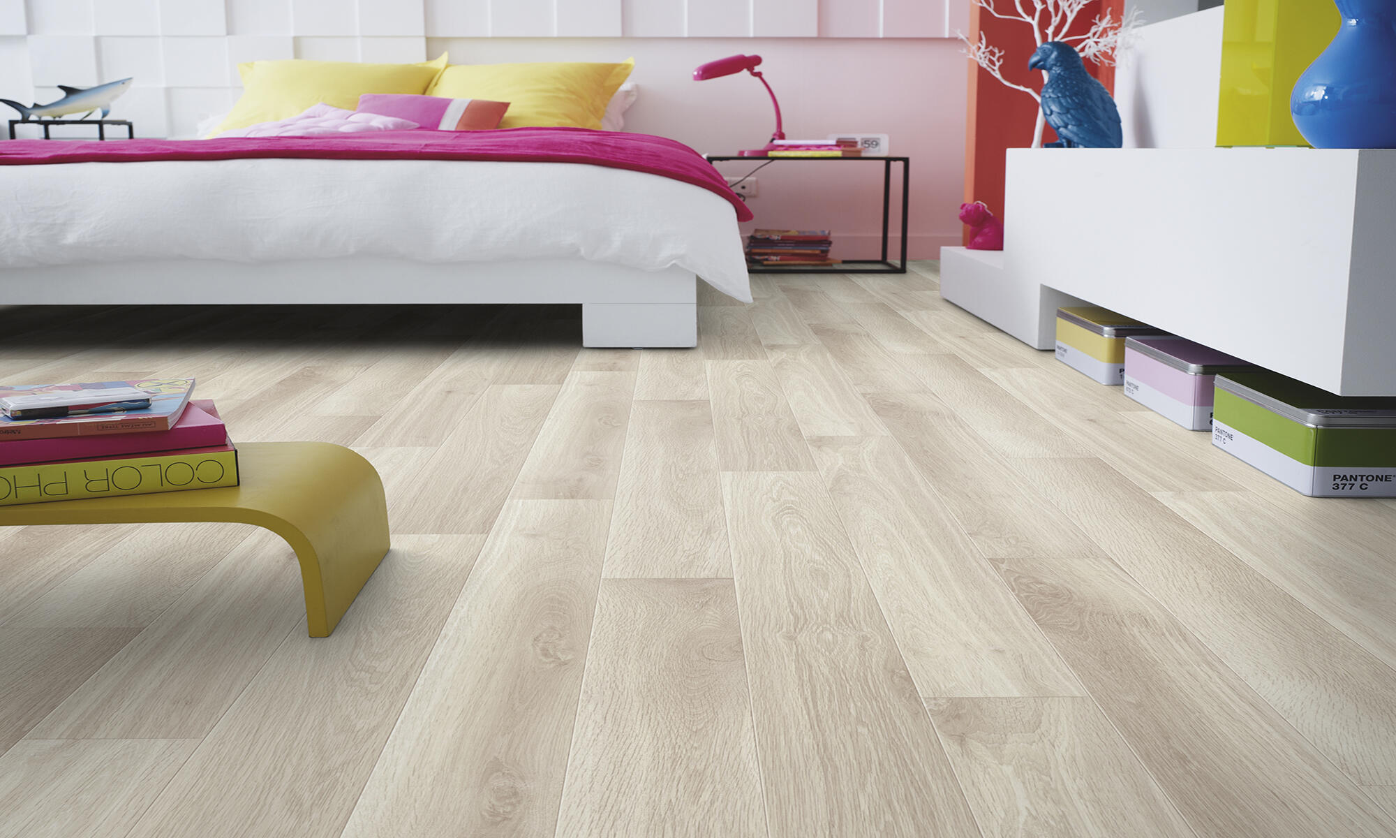 Suelo vinílico rollo Oak Madera Blanca 2m ancho Pedido mínimo 6m2 - 4