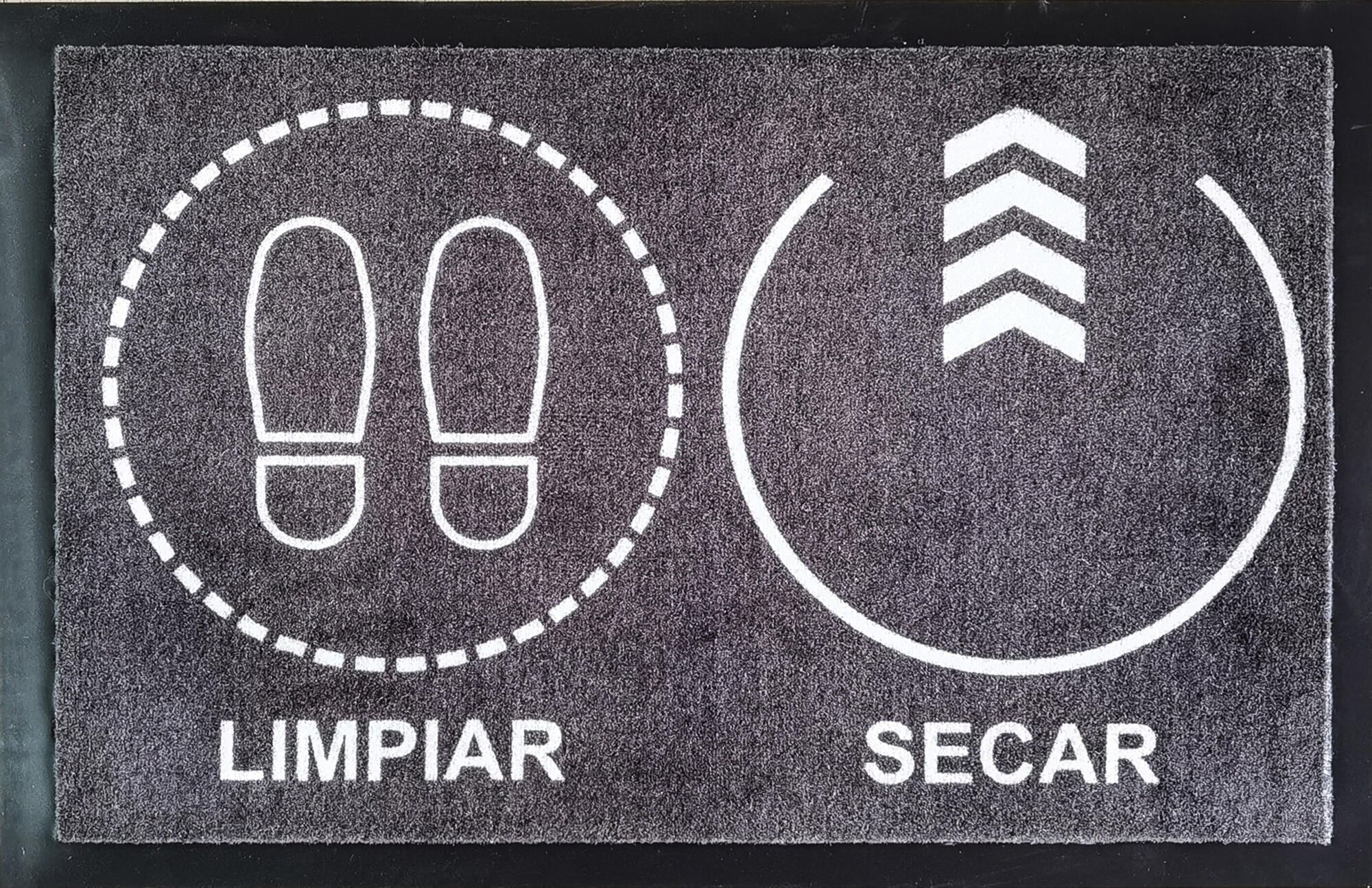 Felpudo limpia-seca blanco apto para desinfectate 45 x 70 cm