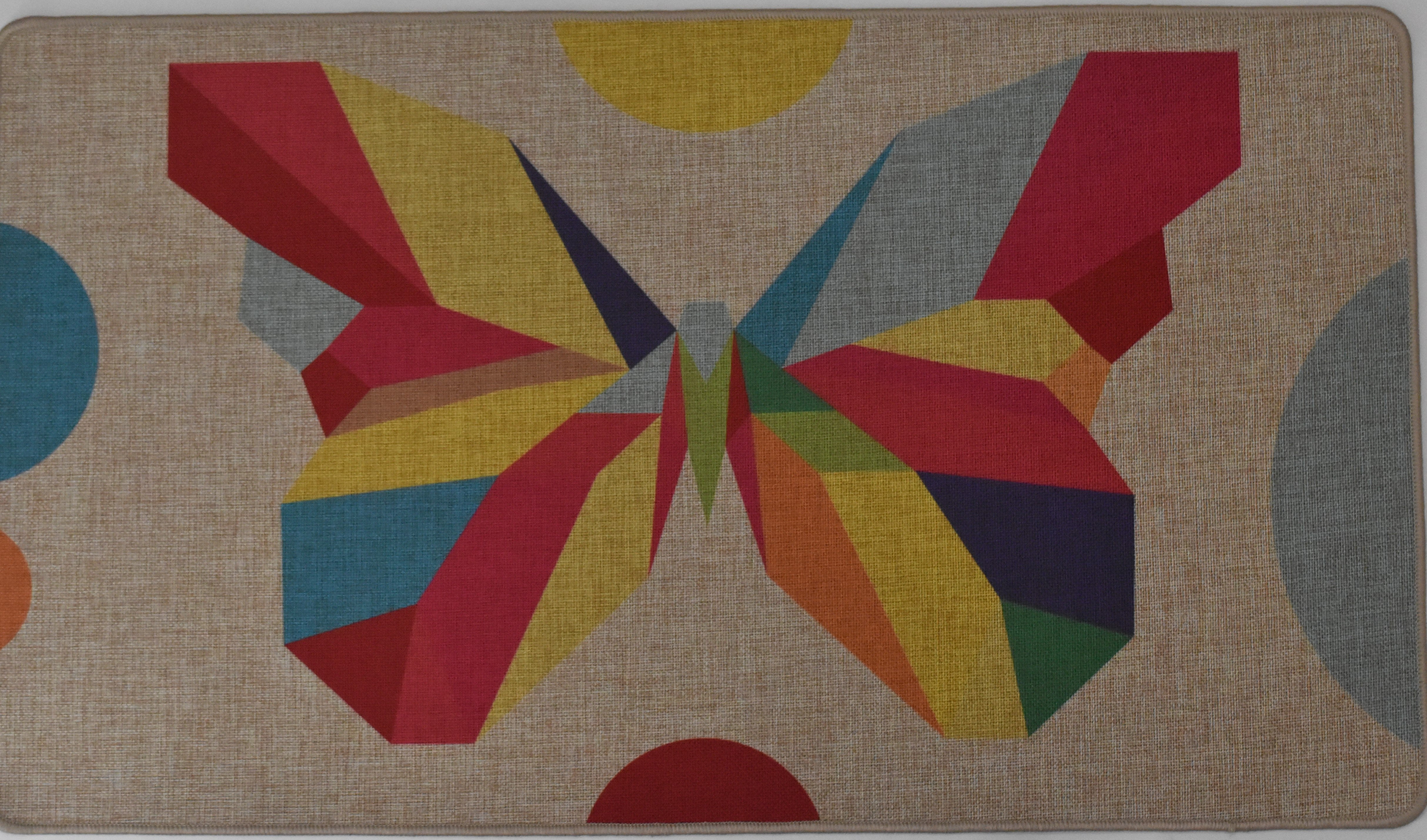 Alfombra poliéster novofloor mariposa multicolor 40x70cm