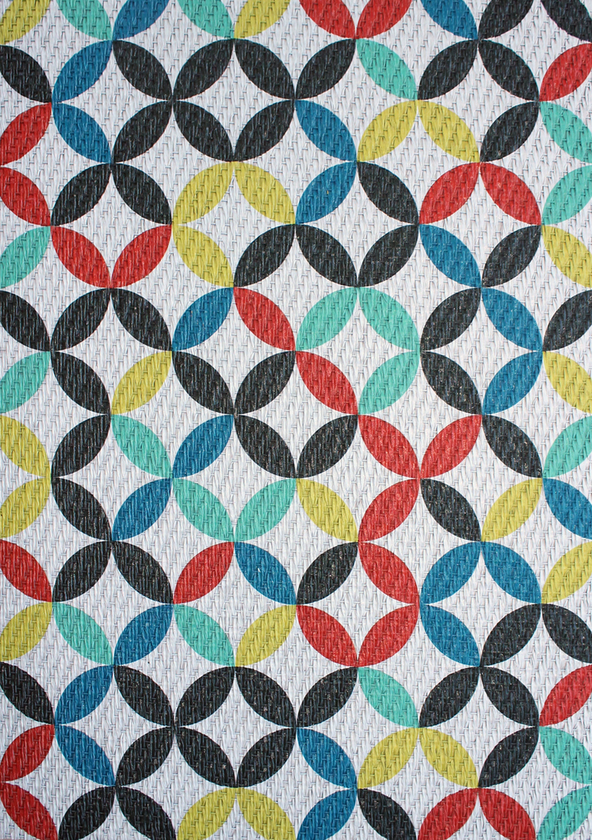 Alfombra exterior/interior pvc teplon impresión digital multicolor 140x200cm