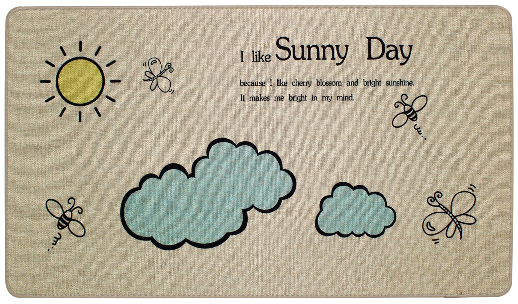 Alfombra polipropileno verona sunny beige 40x70cm