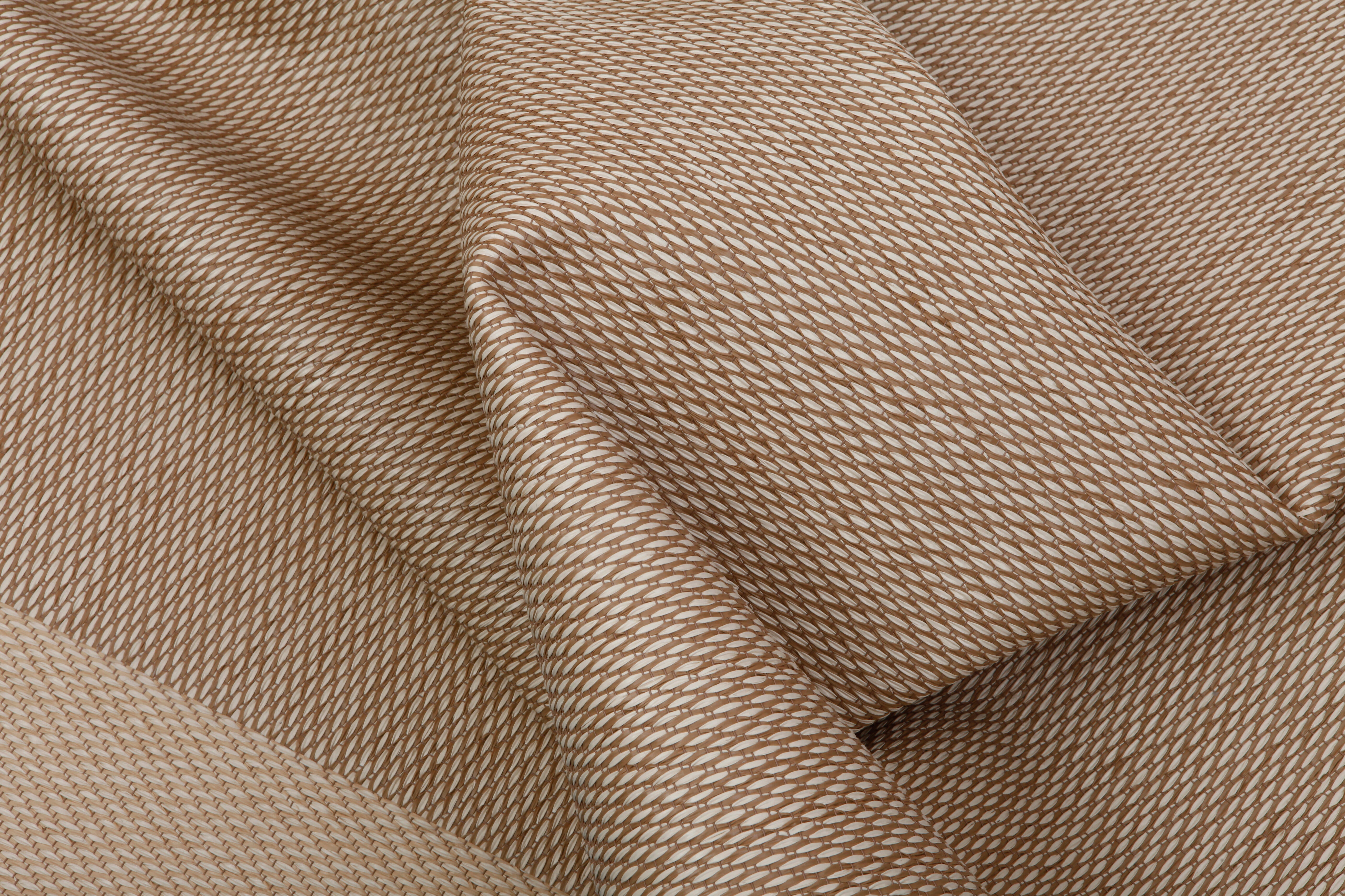 Alfombra exterior/interior pvc Teplon Cenefa 120x180cm tejido plano base antideslizante marco beige / natural - 9