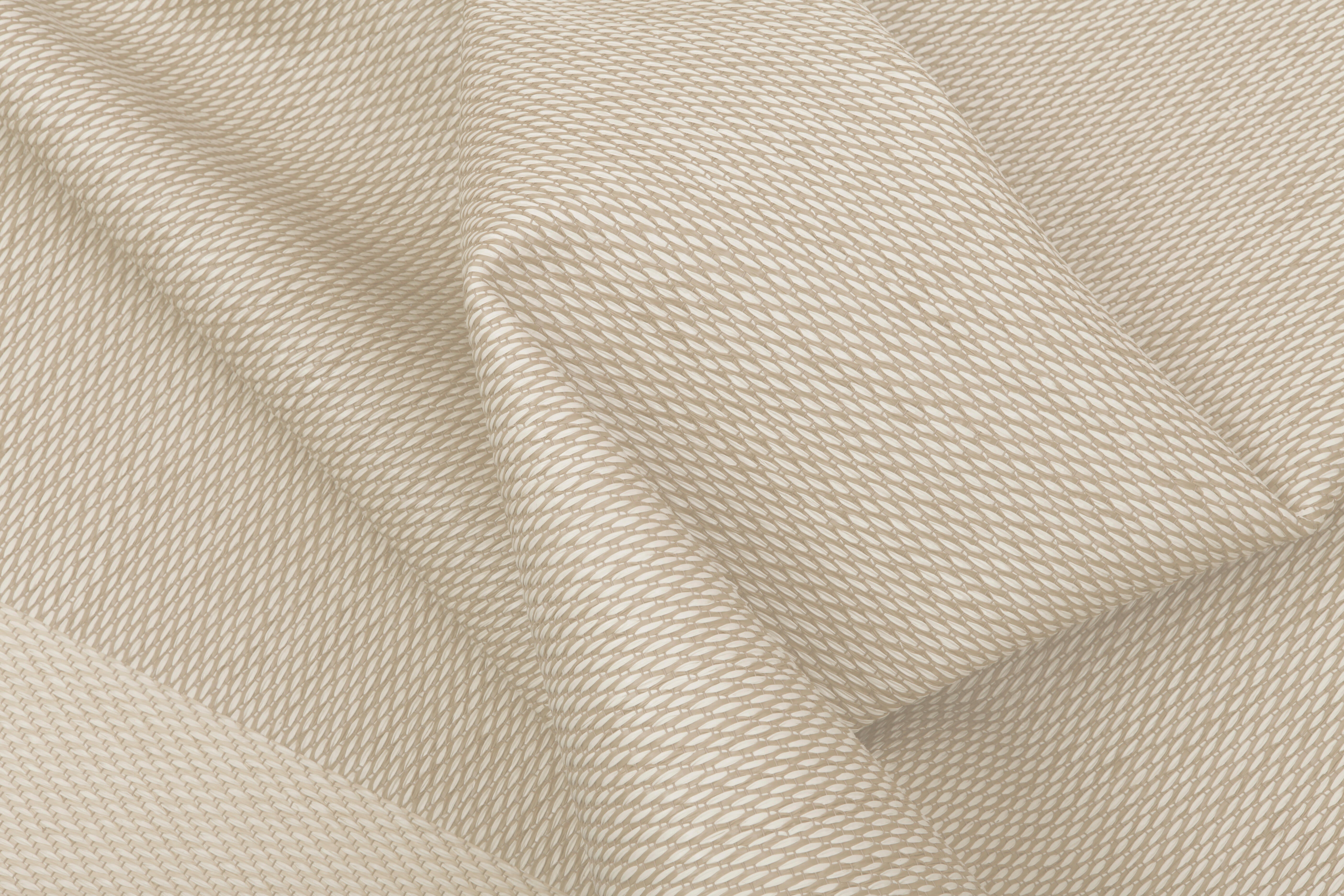 Alfombra exterior/interior pvc Teplon Cenefa 140x200cm tejido plano base antideslizante marco natural / beige - 7