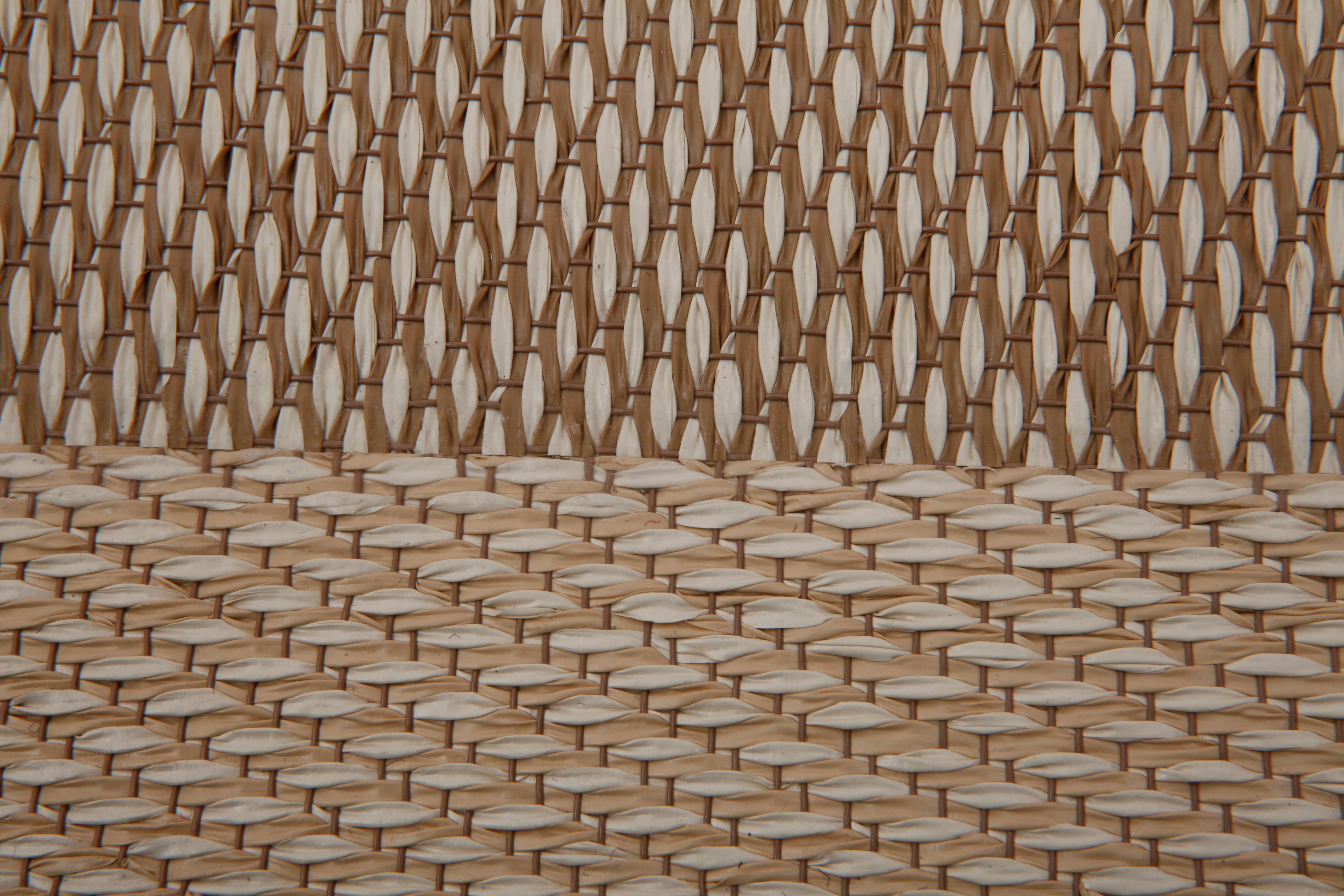 Alfombra exterior/interior pvc Teplon Cenefa 120x180cm tejido plano base antideslizante marco beige / natural - 8