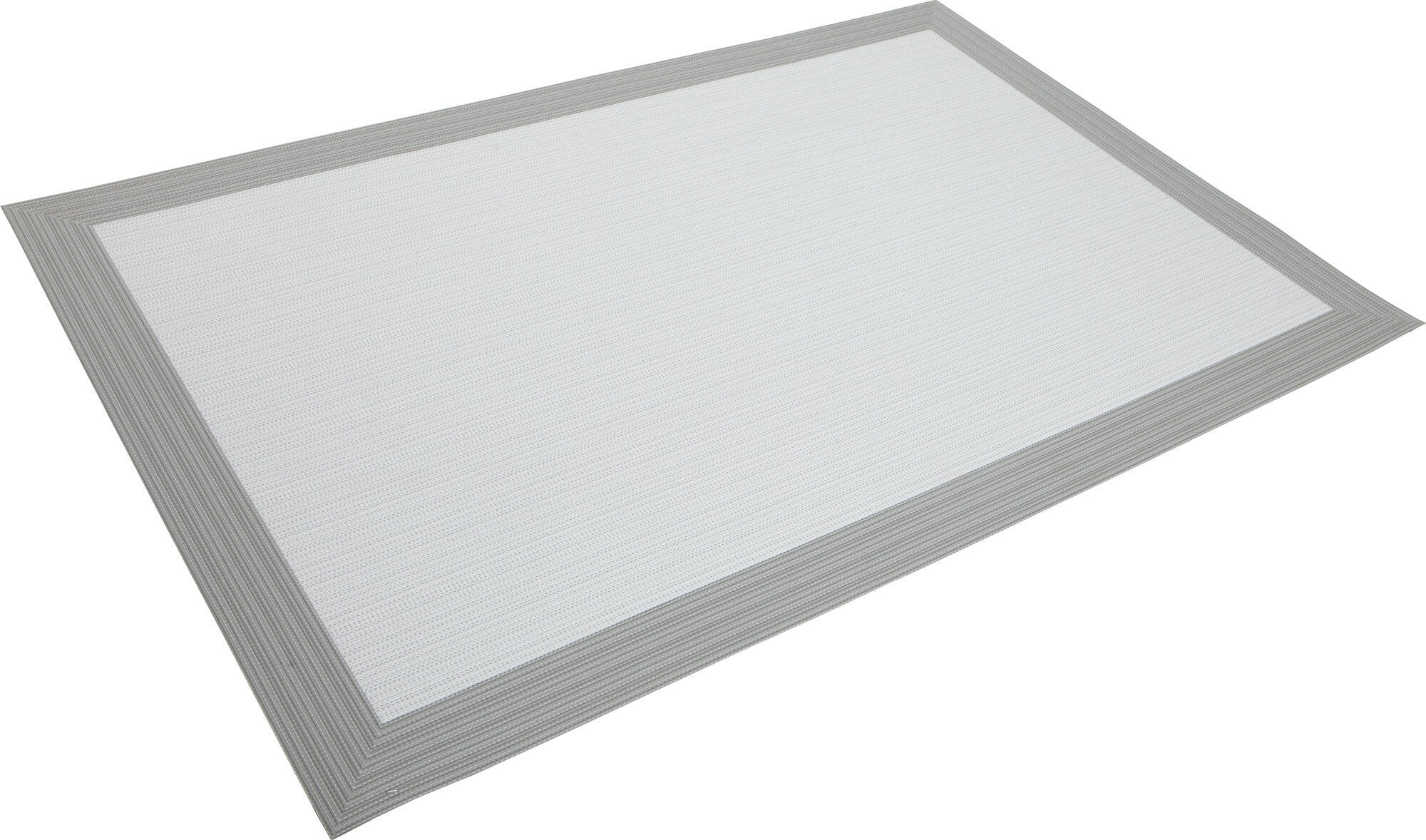 Alfombra pie de cama ext/int pvc teplon plus blanco nieve / gris piedra 70x120cm