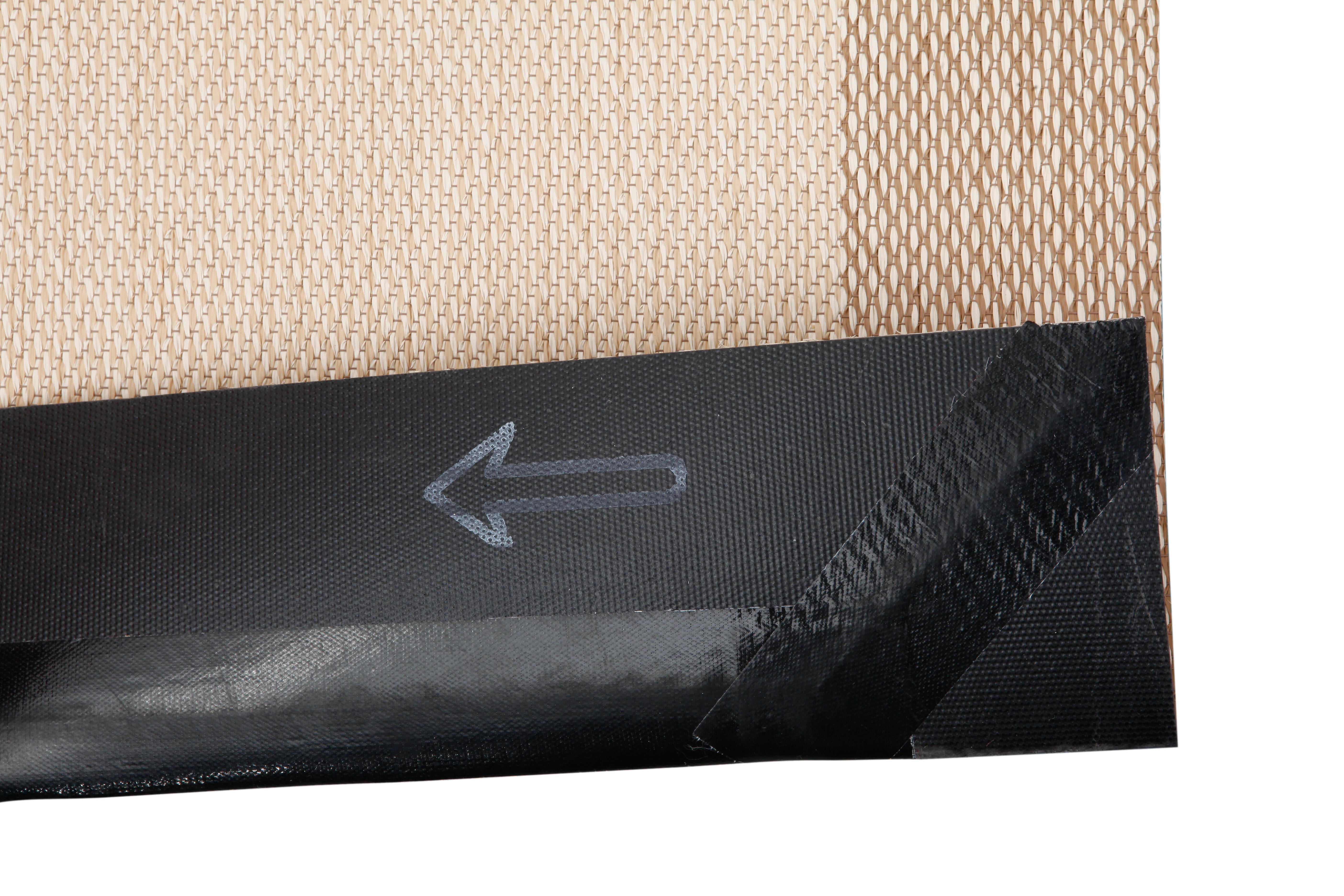 Alfombra exterior/interior pvc Teplon Cenefa 140x200cm tejido plano base antideslizante marco natural / beige - 6