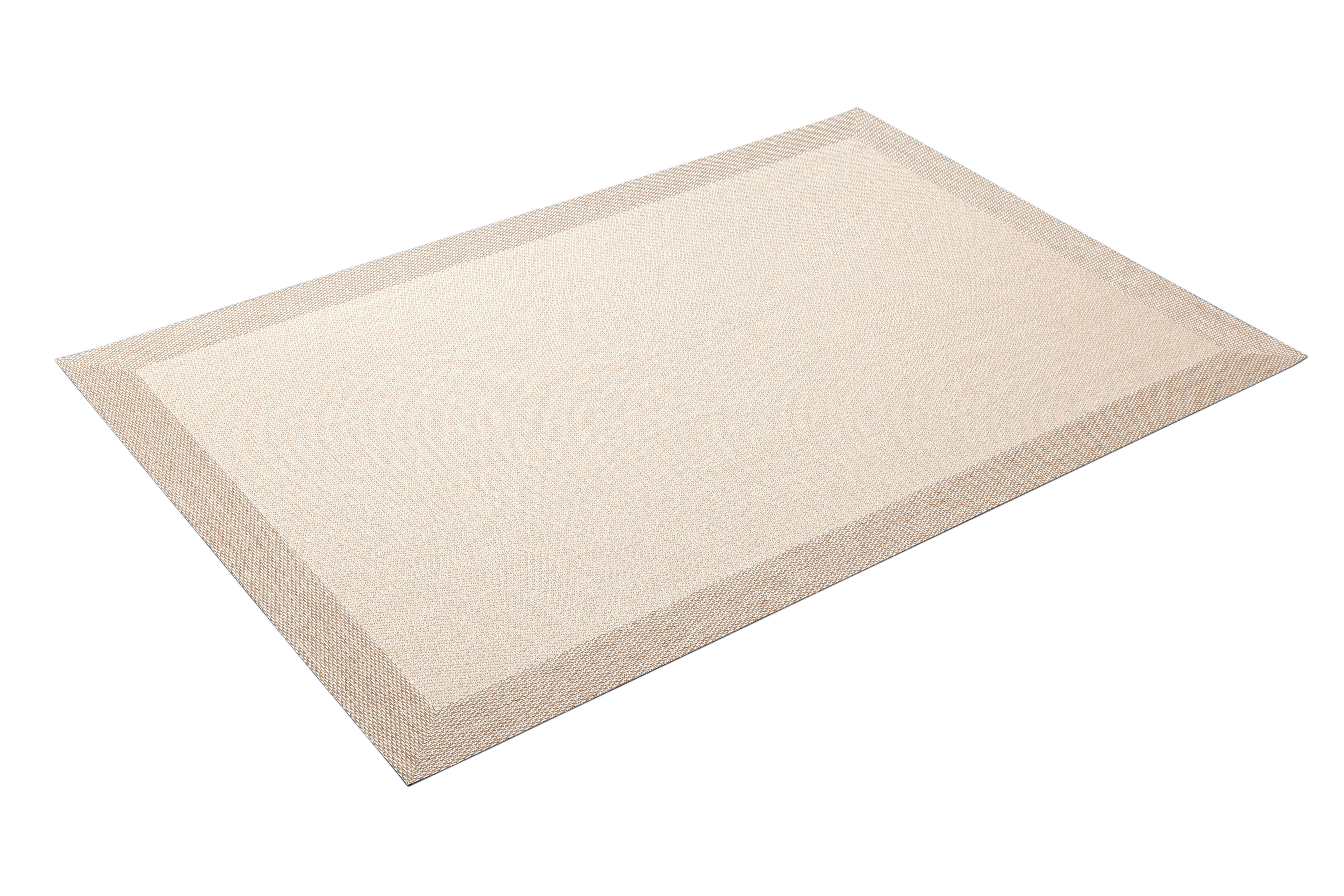 Alfombra exterior/interior pvc Teplon Cenefa 140x200cm tejido plano base antideslizante marco natural / beige - 8