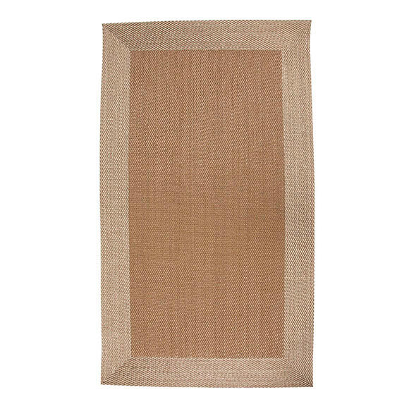 Alfombra exterior/interior pvc pelo corto base antideslizante teplon oro / crema 100x150cm