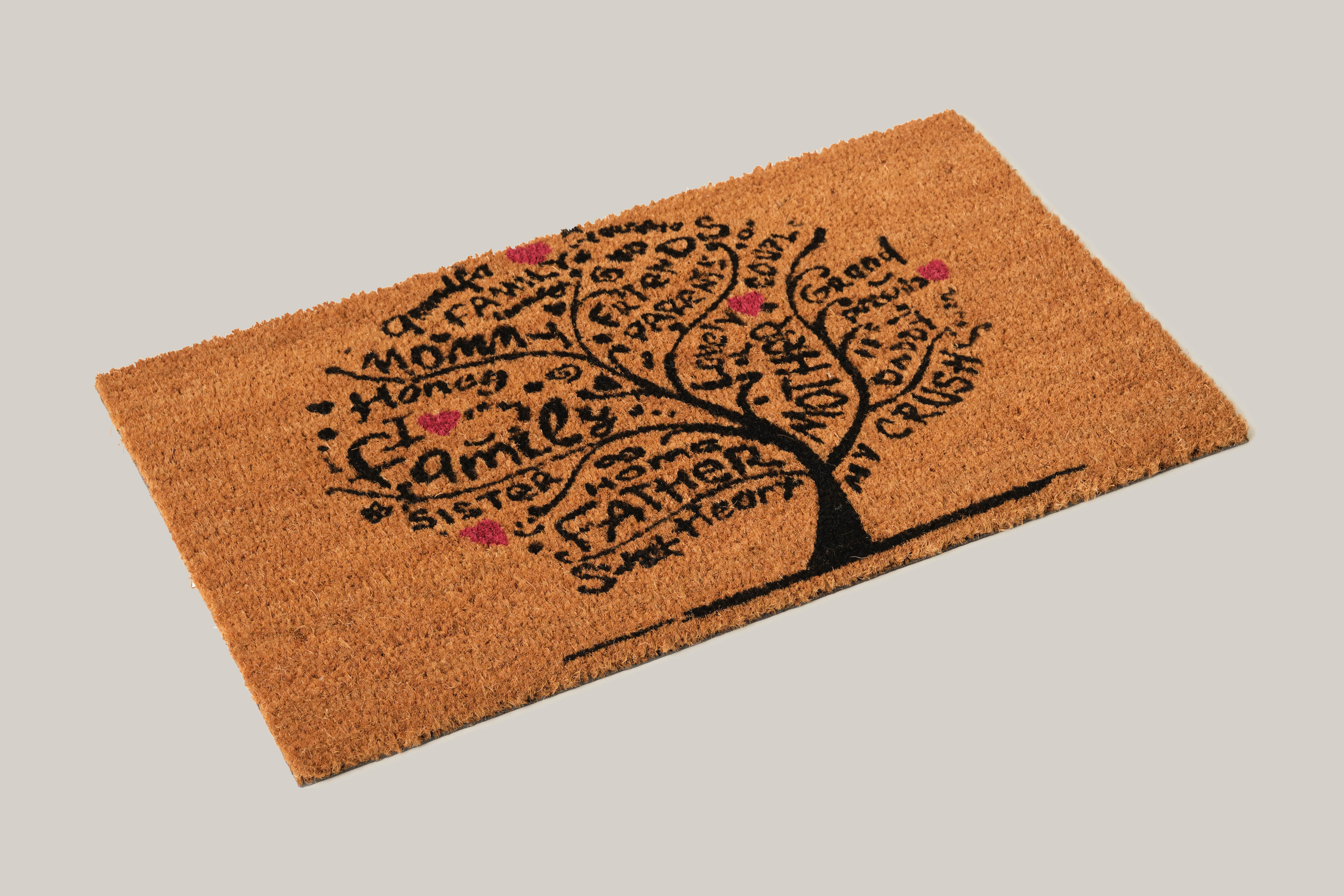 Tapete de entrada COCO 40X70CM ÁRVORE DE FAMÍLIA - 4
