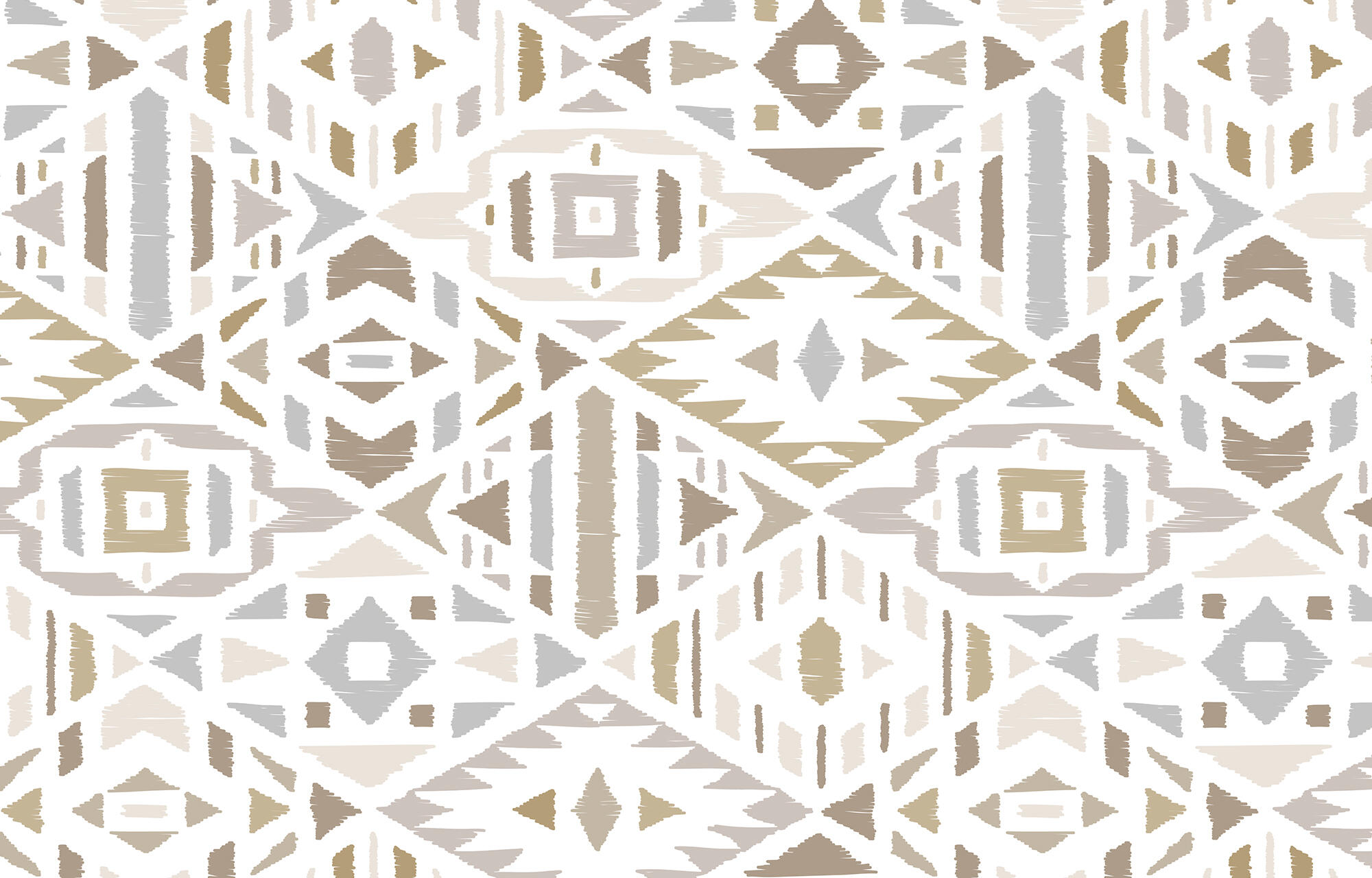 Alfombra pie de cama exterior/interior pvc tejido plano base antideslizante etnicos beige 48x75cm