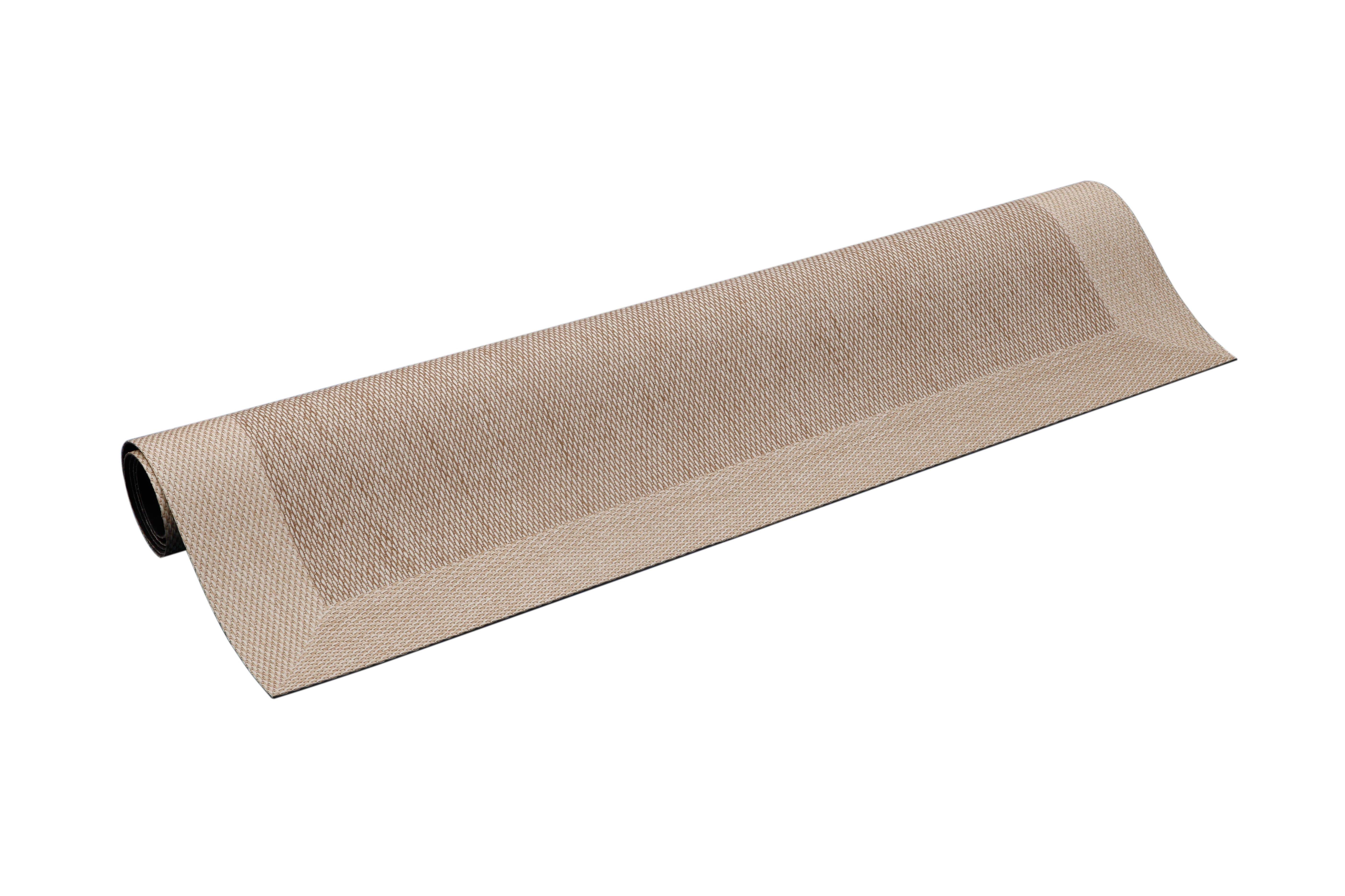 Alfombra exterior/interior pvc Teplon Cenefa 120x180cm tejido plano base antideslizante marco beige / natural - 4