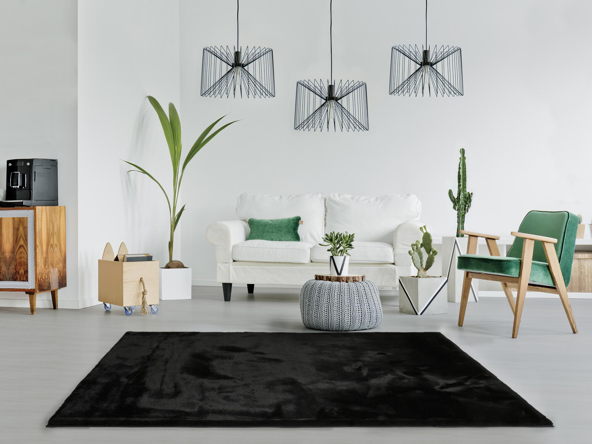 Tapete liso FOX PRETO 80X150CM - 2