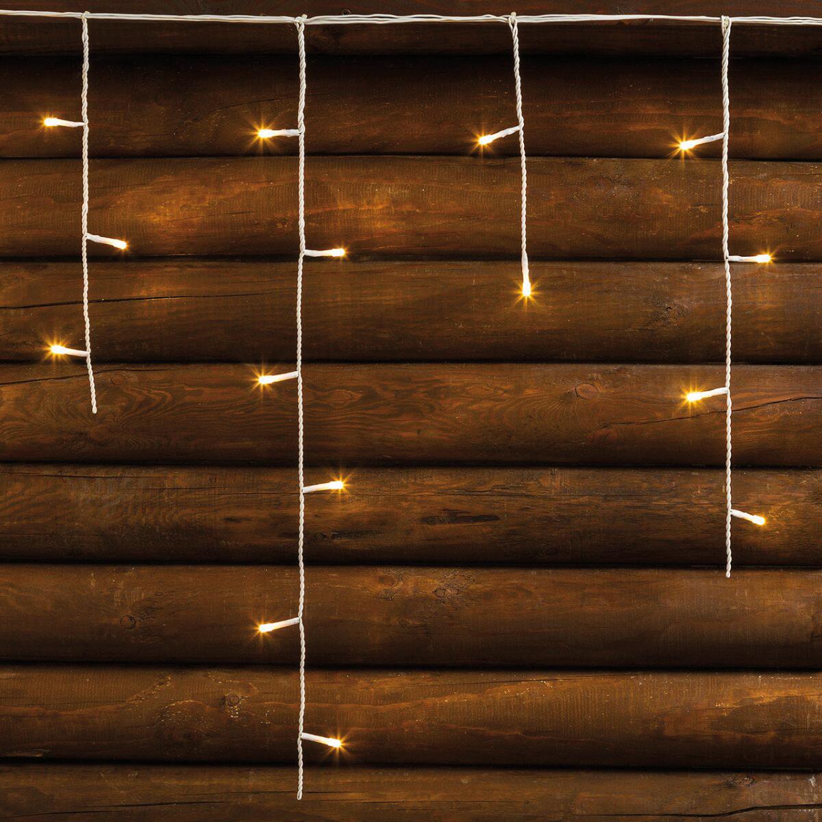 Tenda luminosa natalizia 120 lampadine led bianco caldo H 60 x L 512 cm - 6