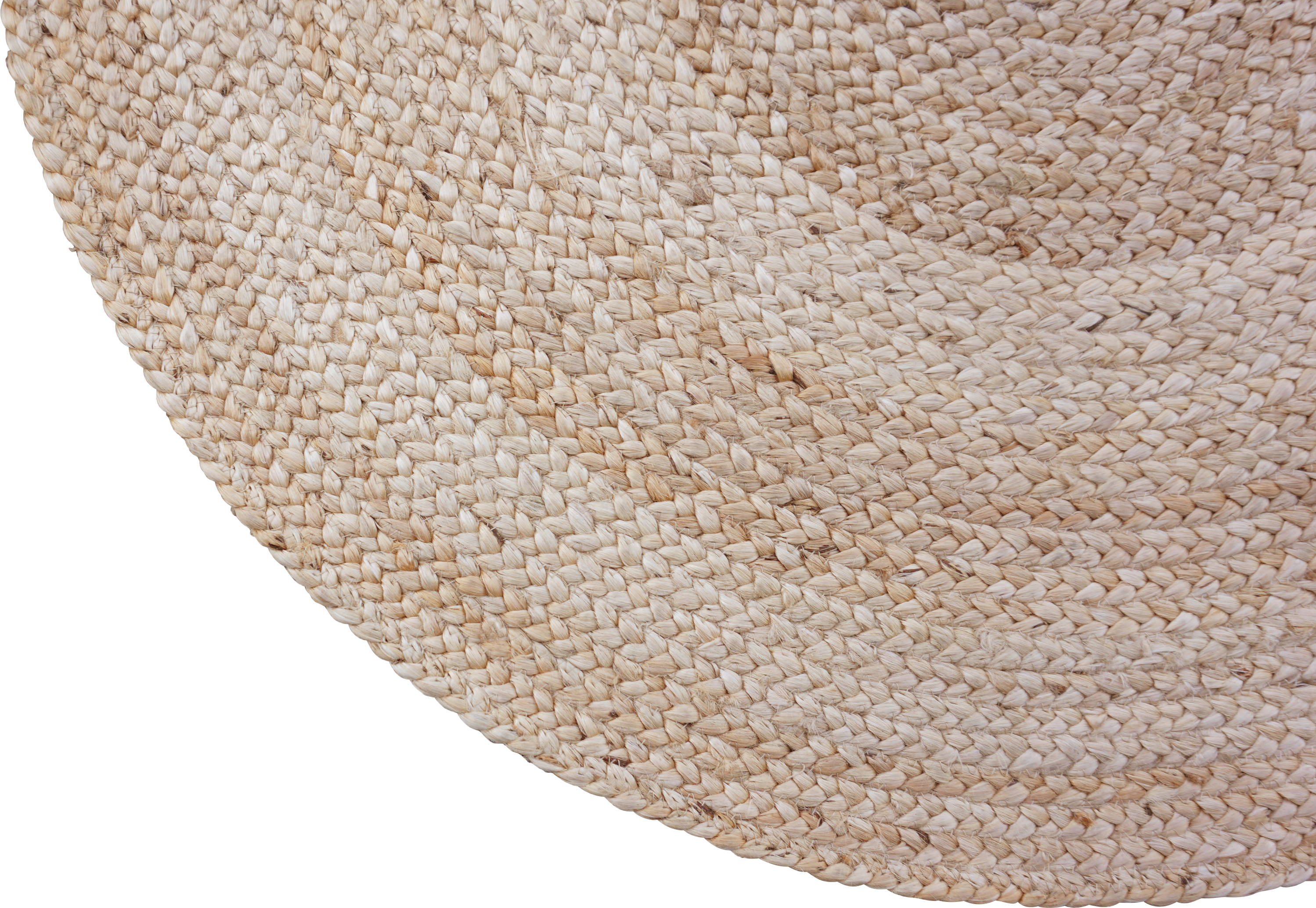 Alfombra yute tejido plano INSPIRE Nils liso beige natural redonda 100x100cm - 8