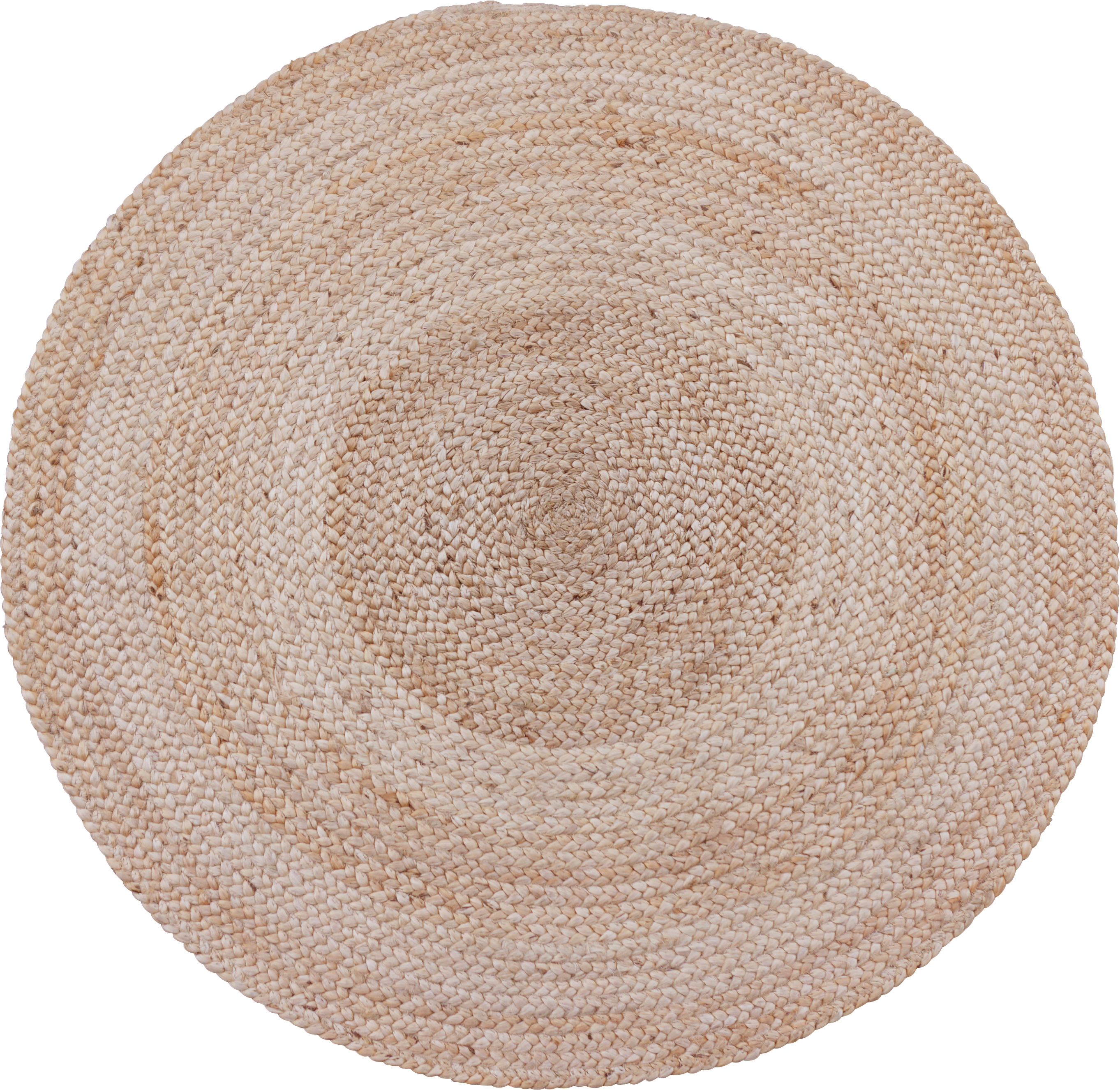 Alfombra yute tejido plano INSPIRE Nils liso beige natural redonda 100x100cm - 11