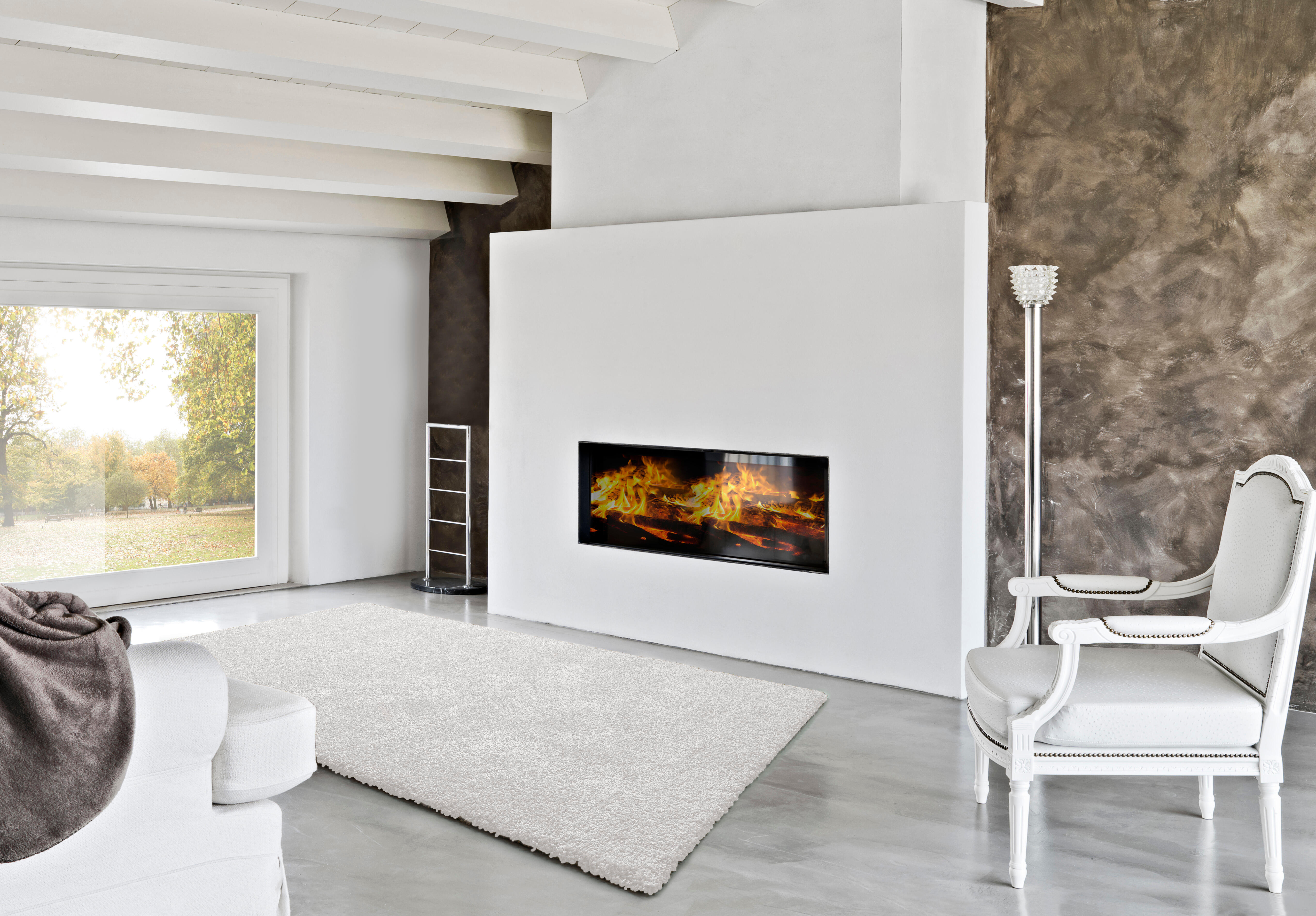 Tapete retangular Shaggy Norge 120x180cm Branco - 4