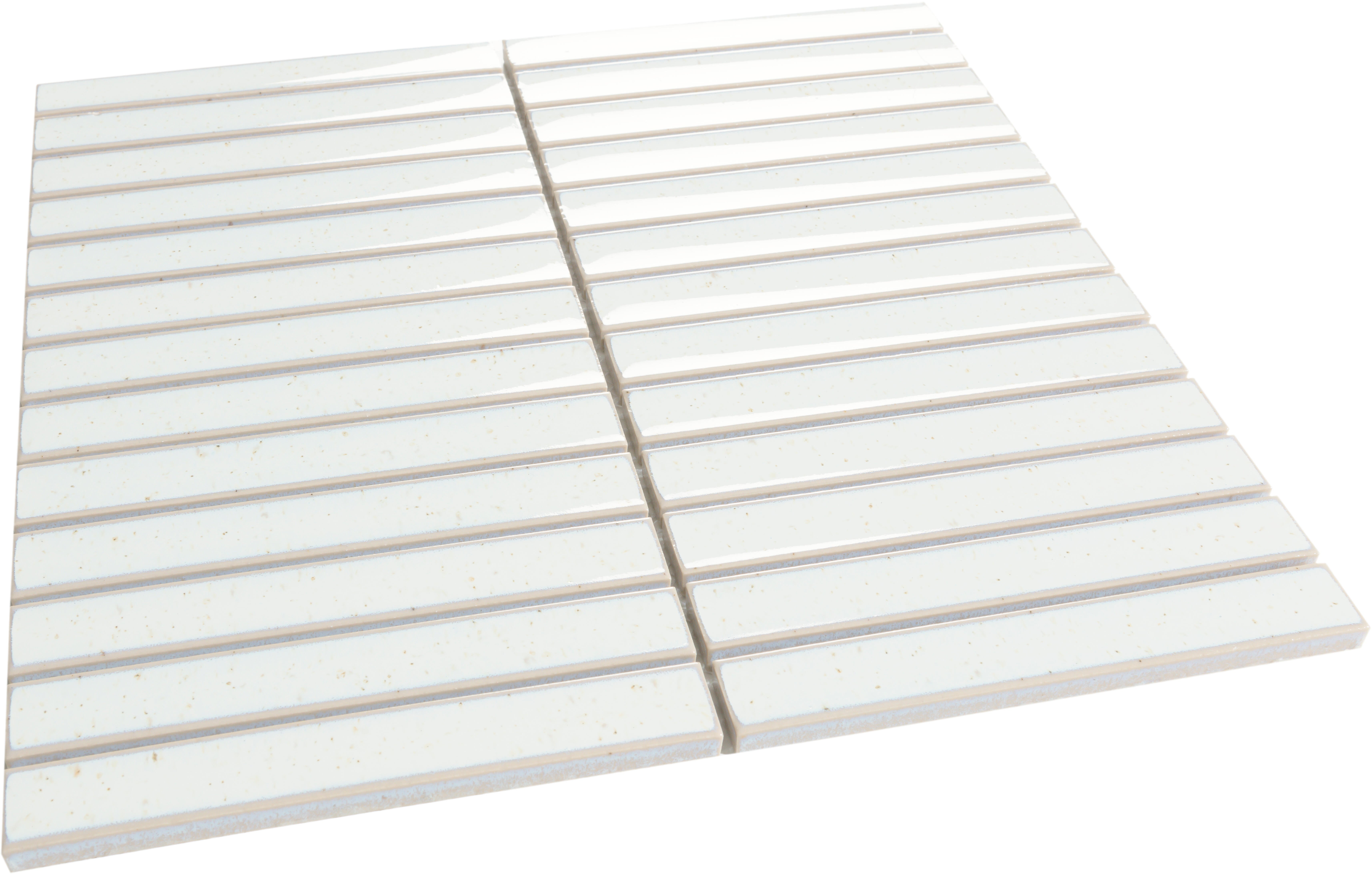 1 plaque de mosaïque Kit kat grès cérame blanc 29.3 x 29.6 cm INTERMATEX - 4