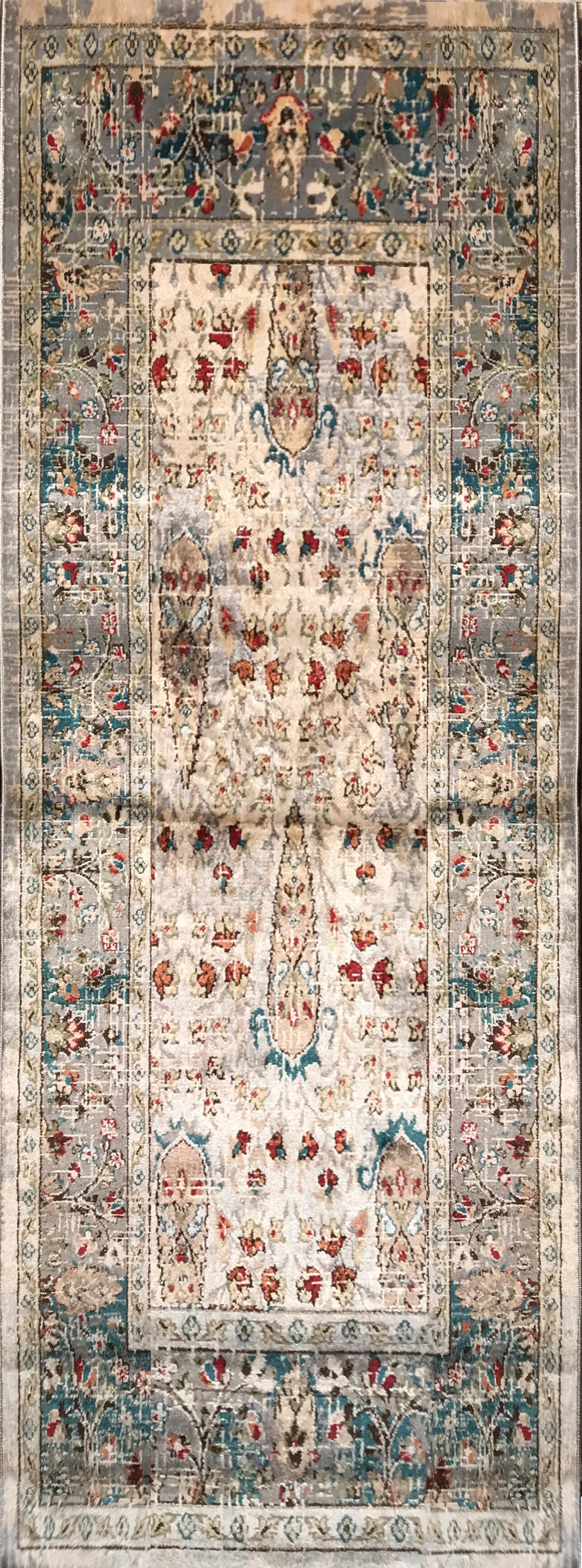 Alfombra pasillera  polipropileno pelo corto  base antideslizante Estambul geométrico multicolor  lavable en lavadora 55x110cm - 5