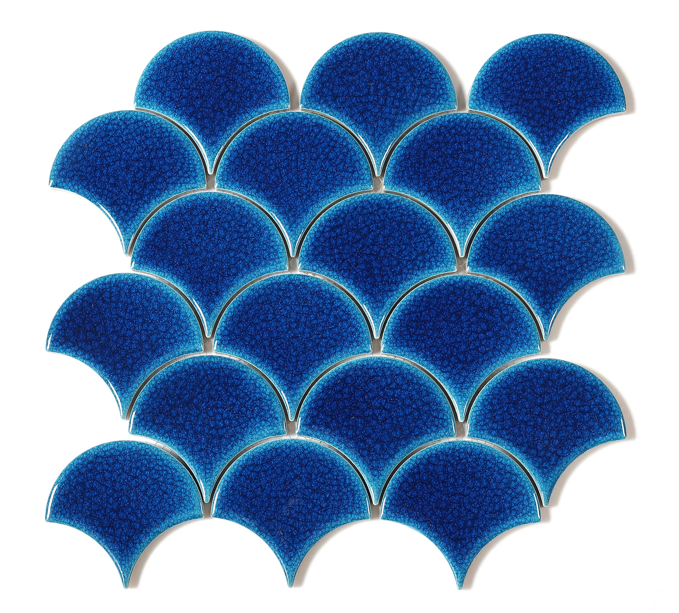 Azulejo mosaico gres porcelánico tech efecto vidrio azul 29.4x30.2 cm