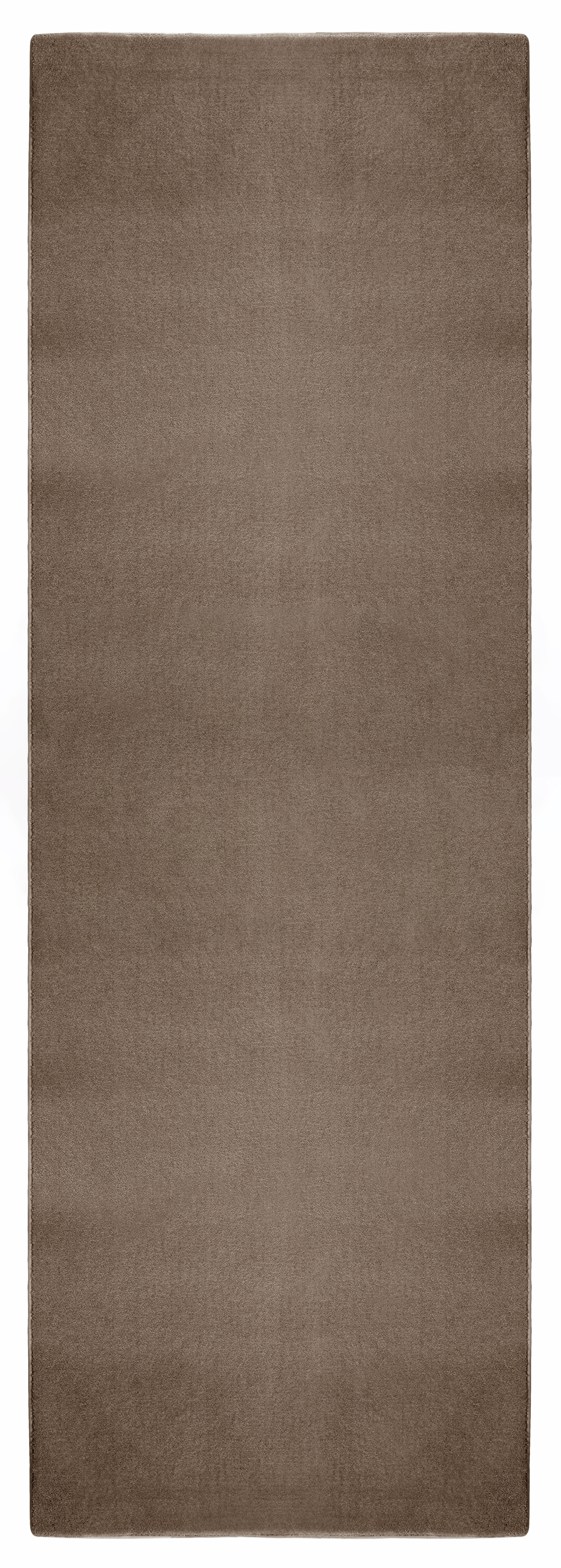Alfombra pasillera poliamida pelo medio toulouse liso marrón taupe 67x250cm