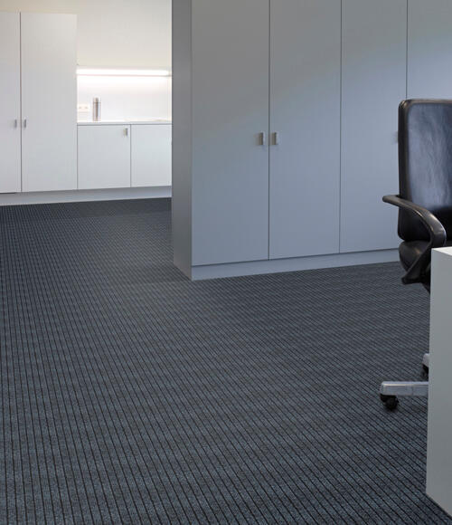 Suelo moqueta rollo de polipropileno gris / plata 1 m de ø - 2