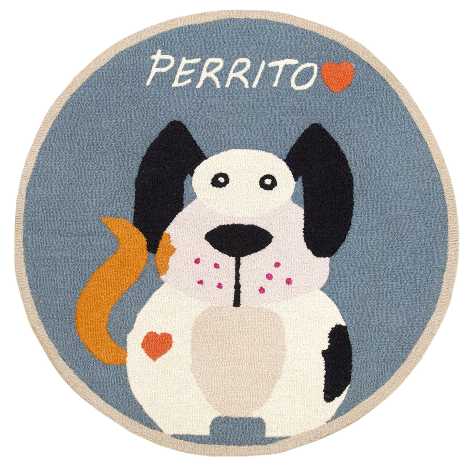 Alfombra infantil lana perrito 150 cm