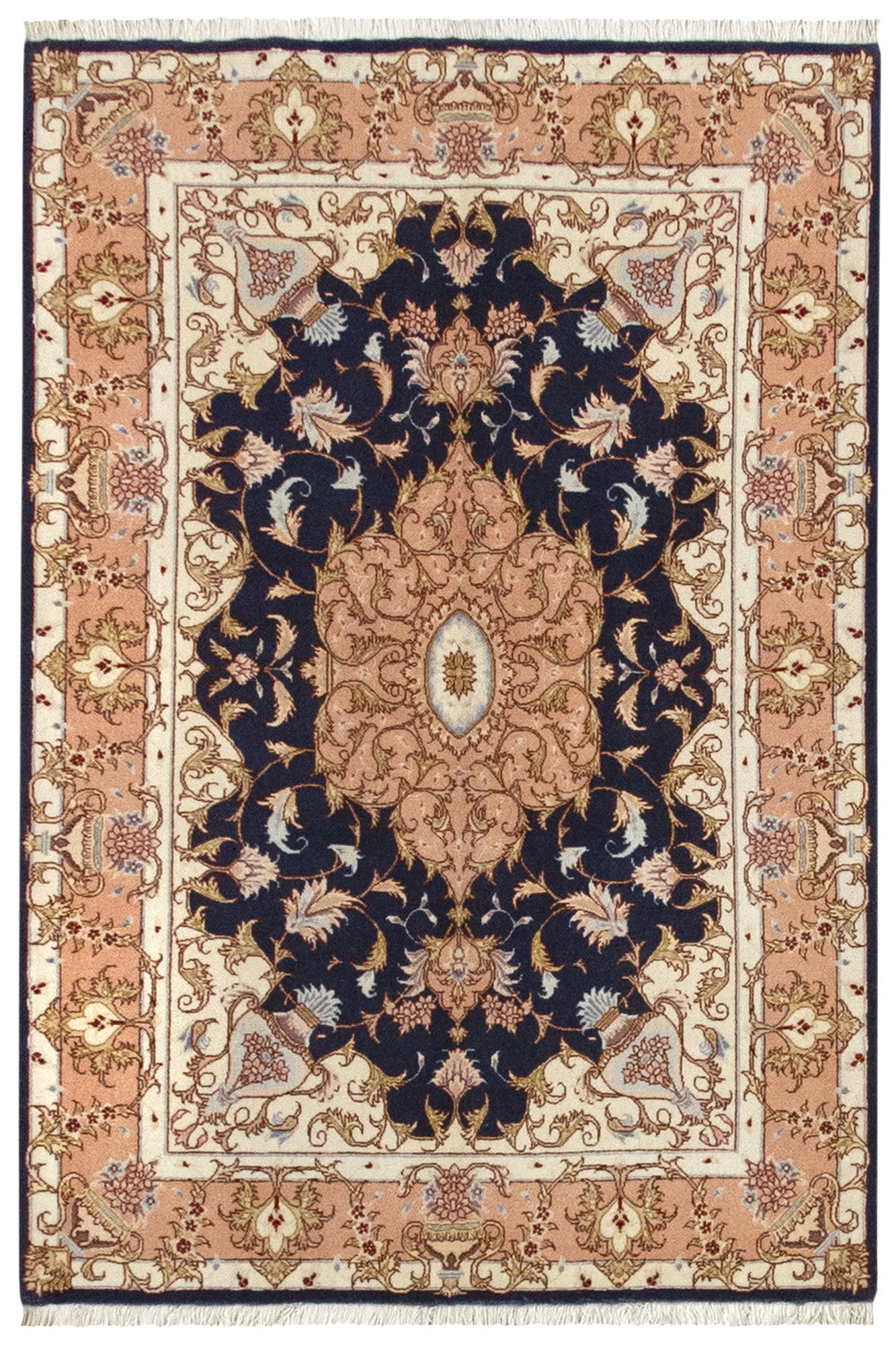 Alfombra de lana tabriz 100x150 cm