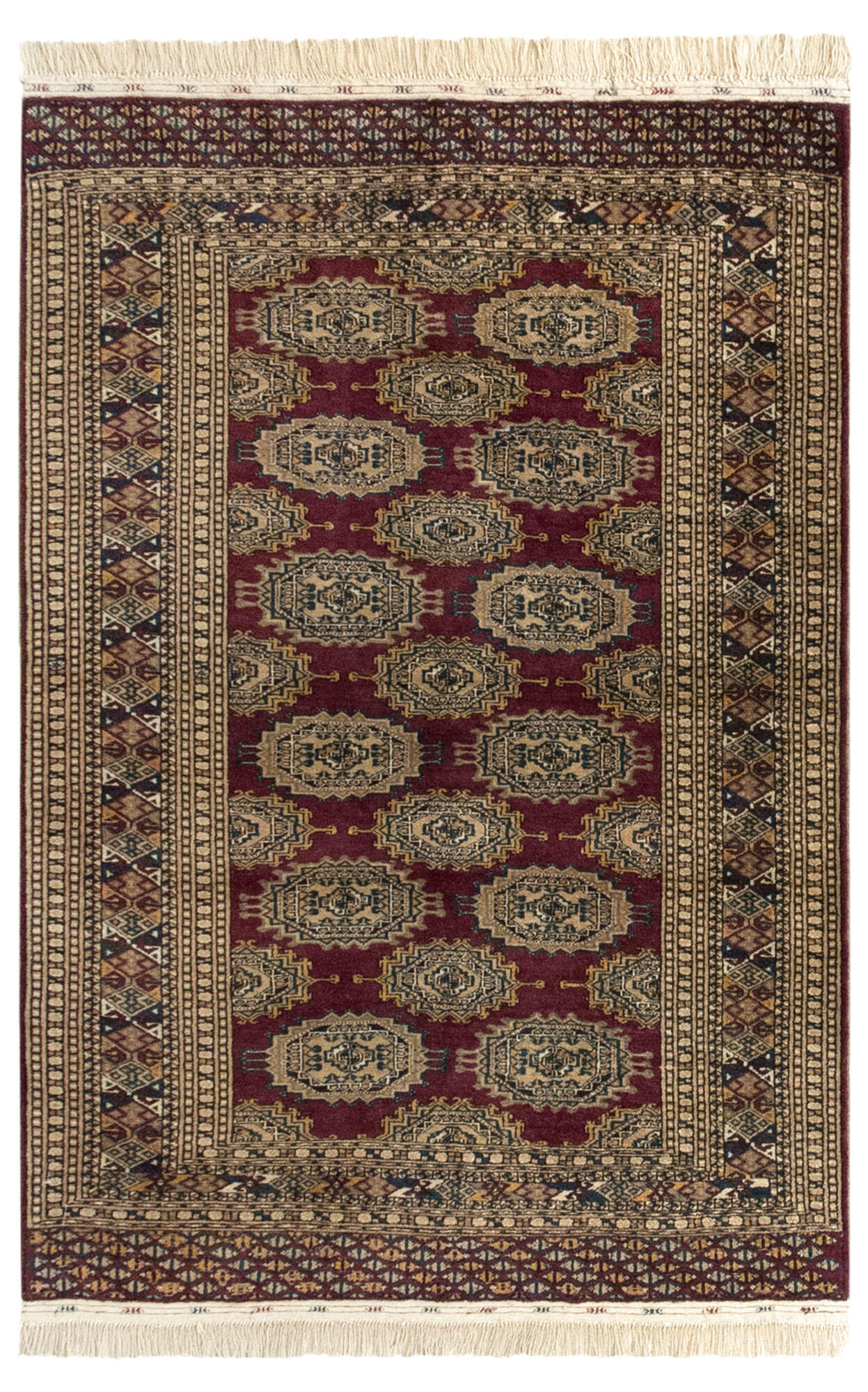 Alfombra de lana yamut 136x189 cm multicolor